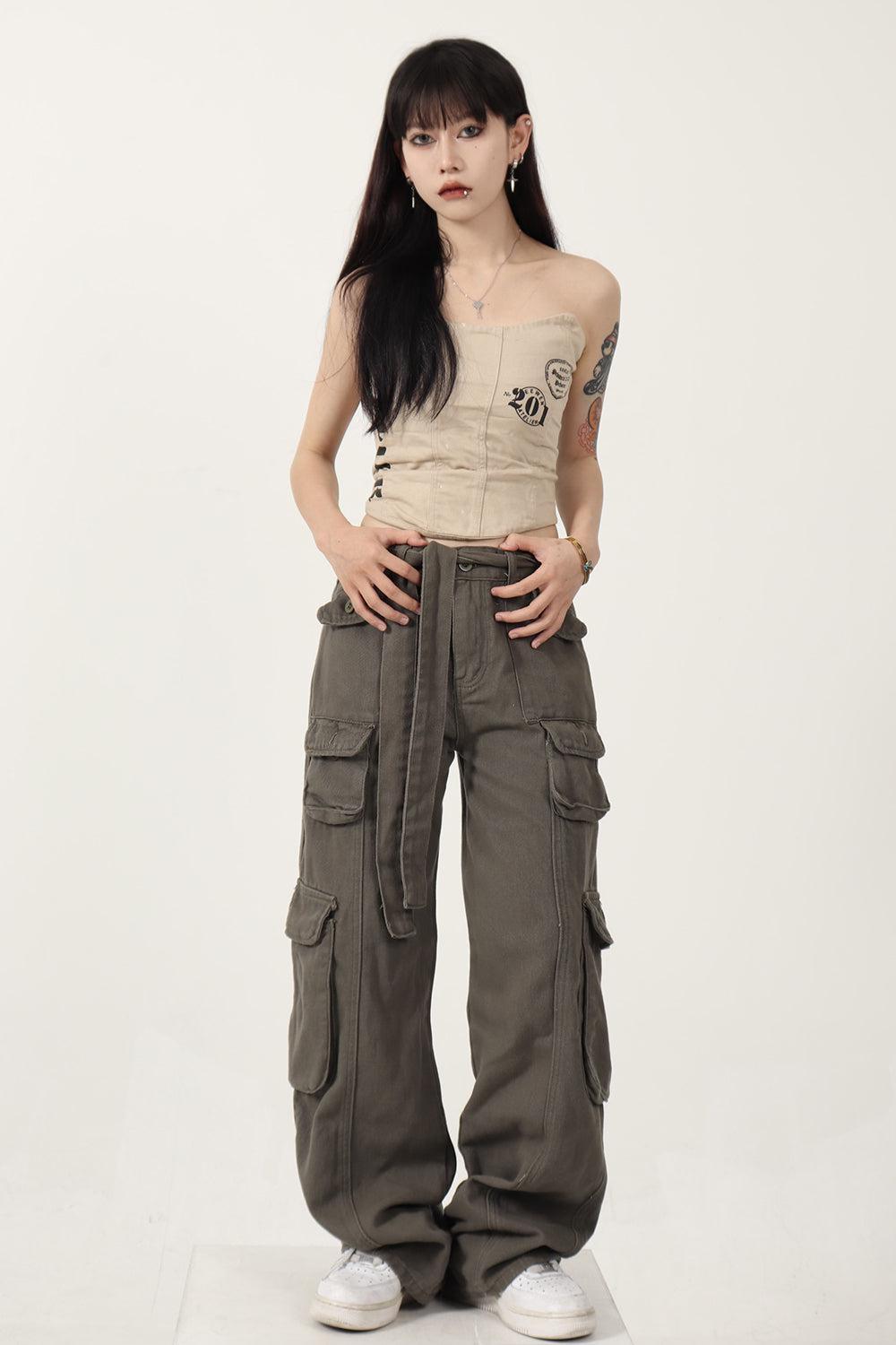 Cargo Pants in Yuppie Style - chiclara