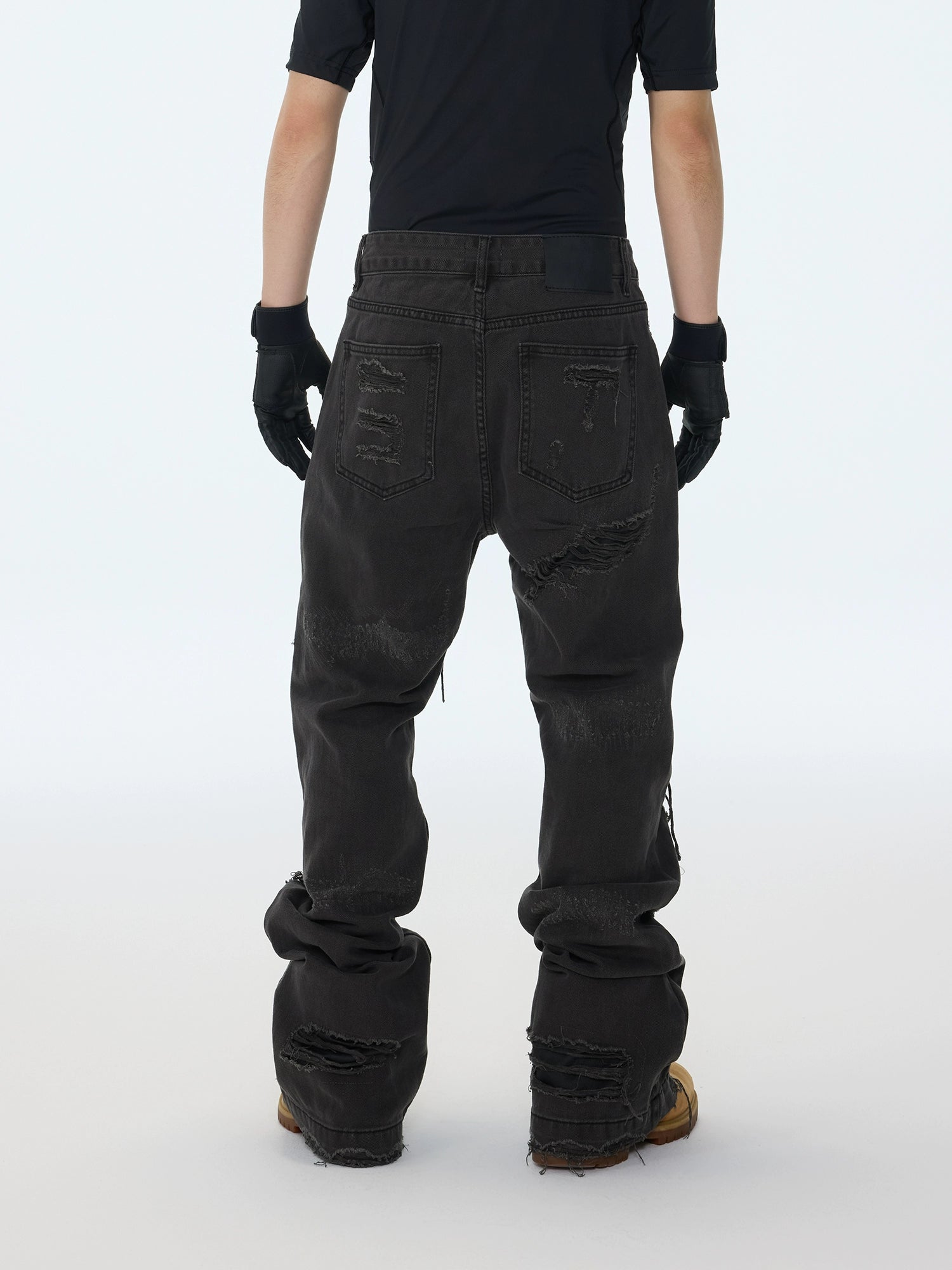 RuinForge Stacked Destroyed Jeans