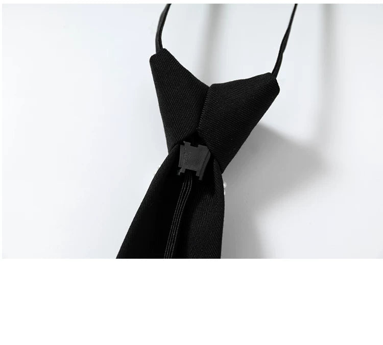 Pearl Embellished Statement Skinny Neck Tie