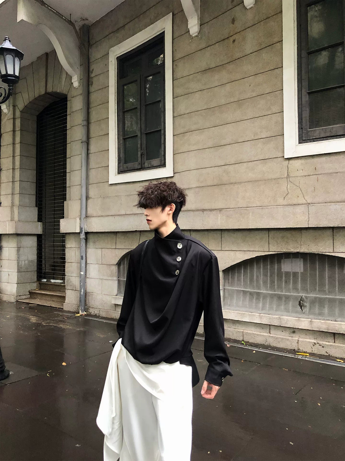 Ascent Drape Collar Shirt