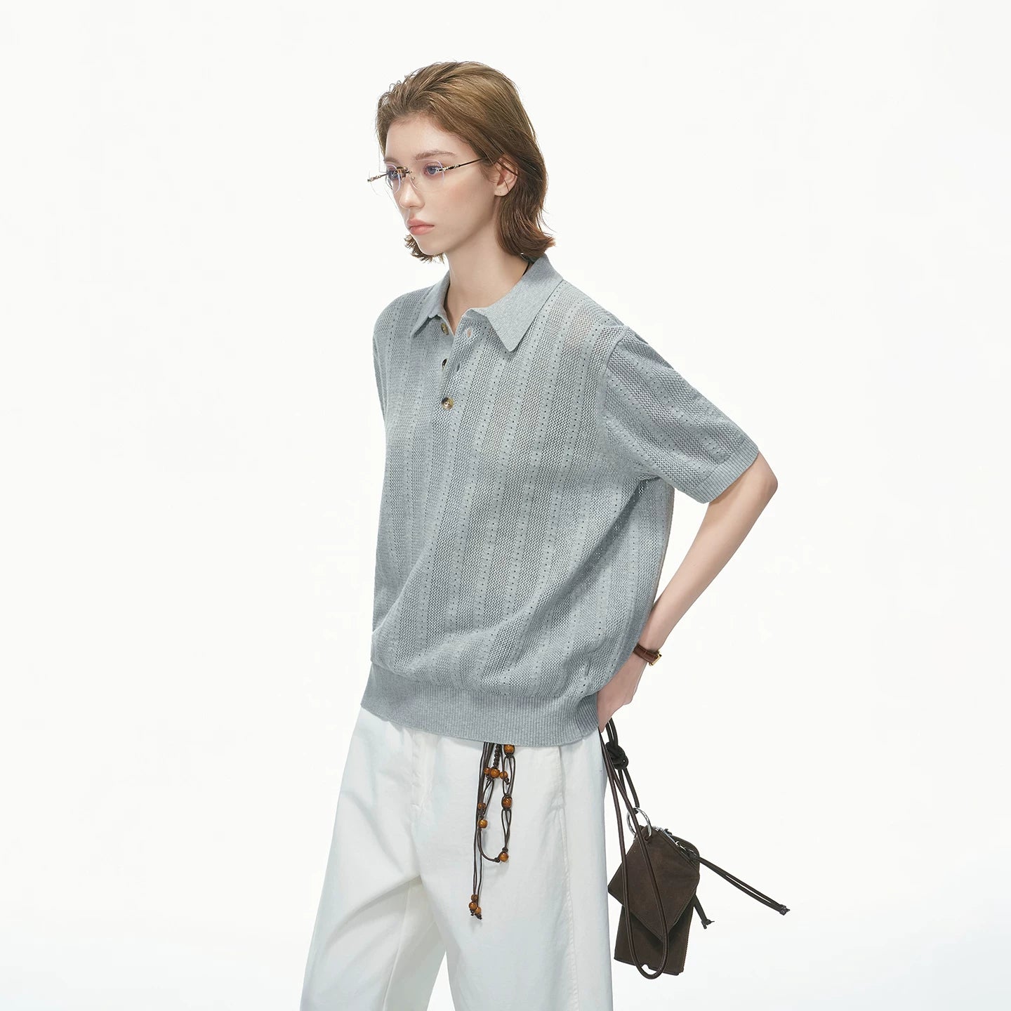 Breezeweave Pointelle Knit Polo