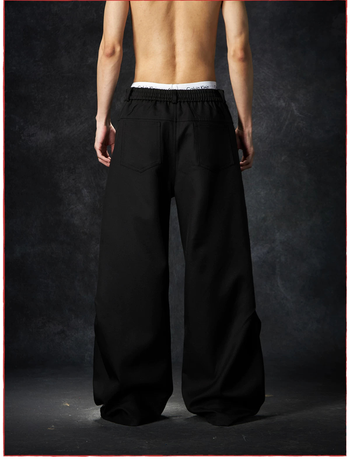 Wave Contour Wide‑Leg Trousers