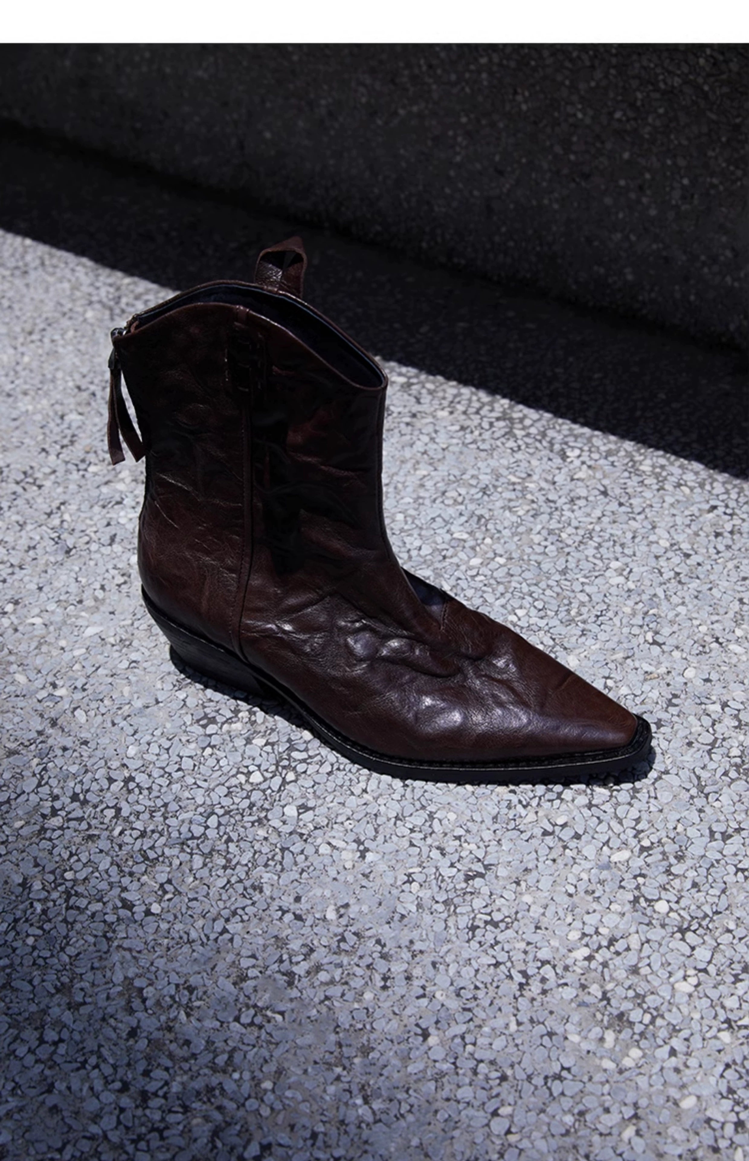 Patent Pointed-Toe Dress Shoes.