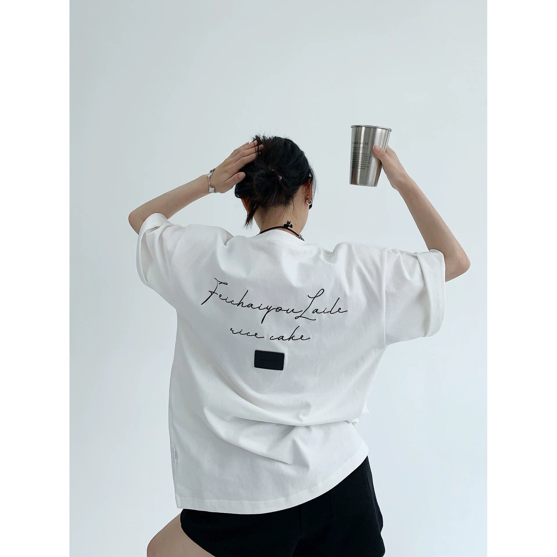 Silver Script Backdrop Tee