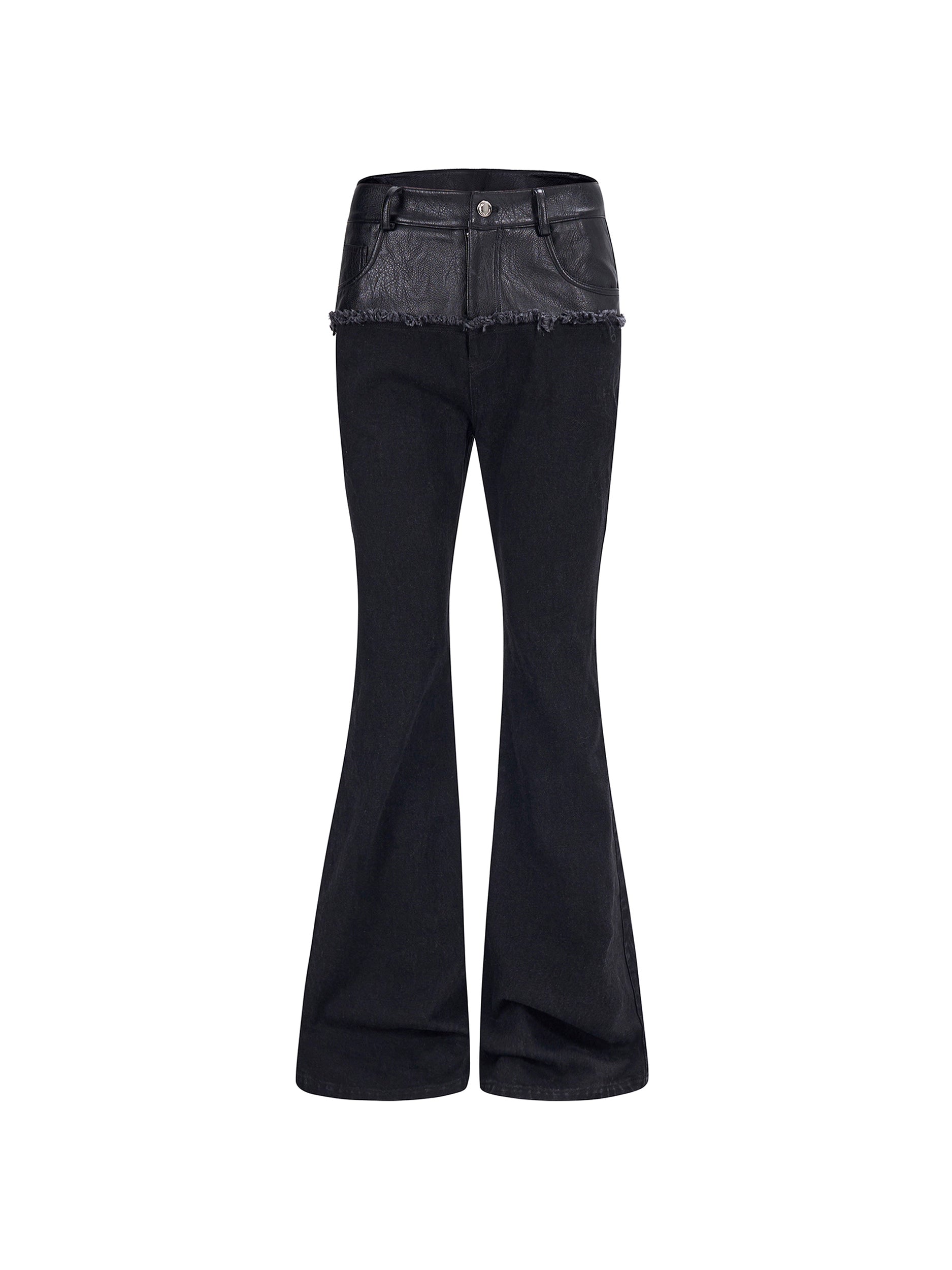 Black High Waist Flared Pants