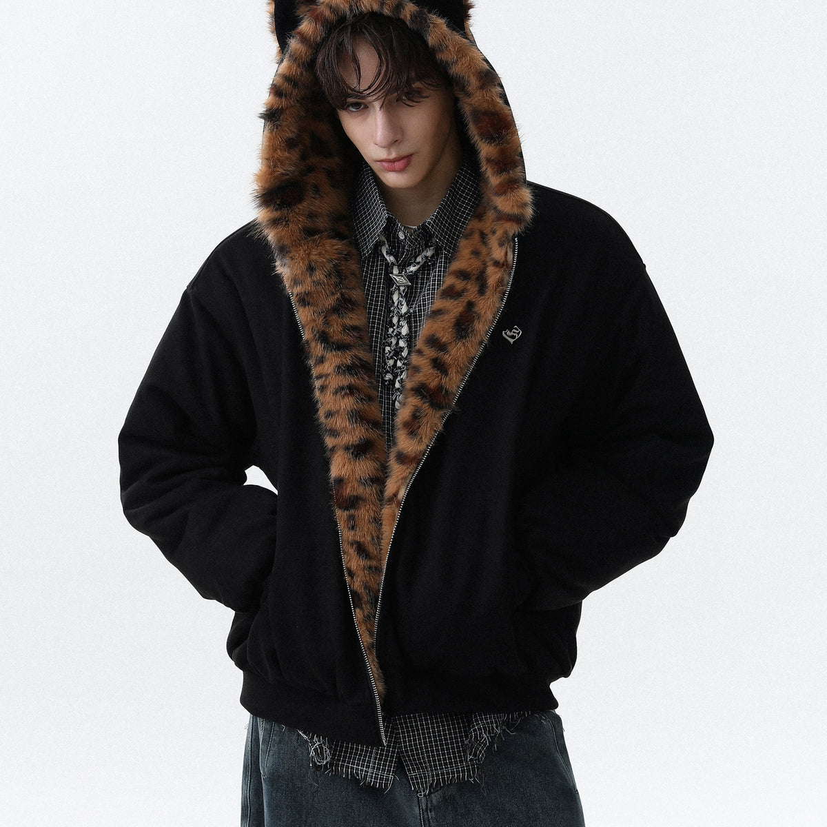 Wild Prowl Leopard Ear Hoodie by Mr Nearly | Chiclara