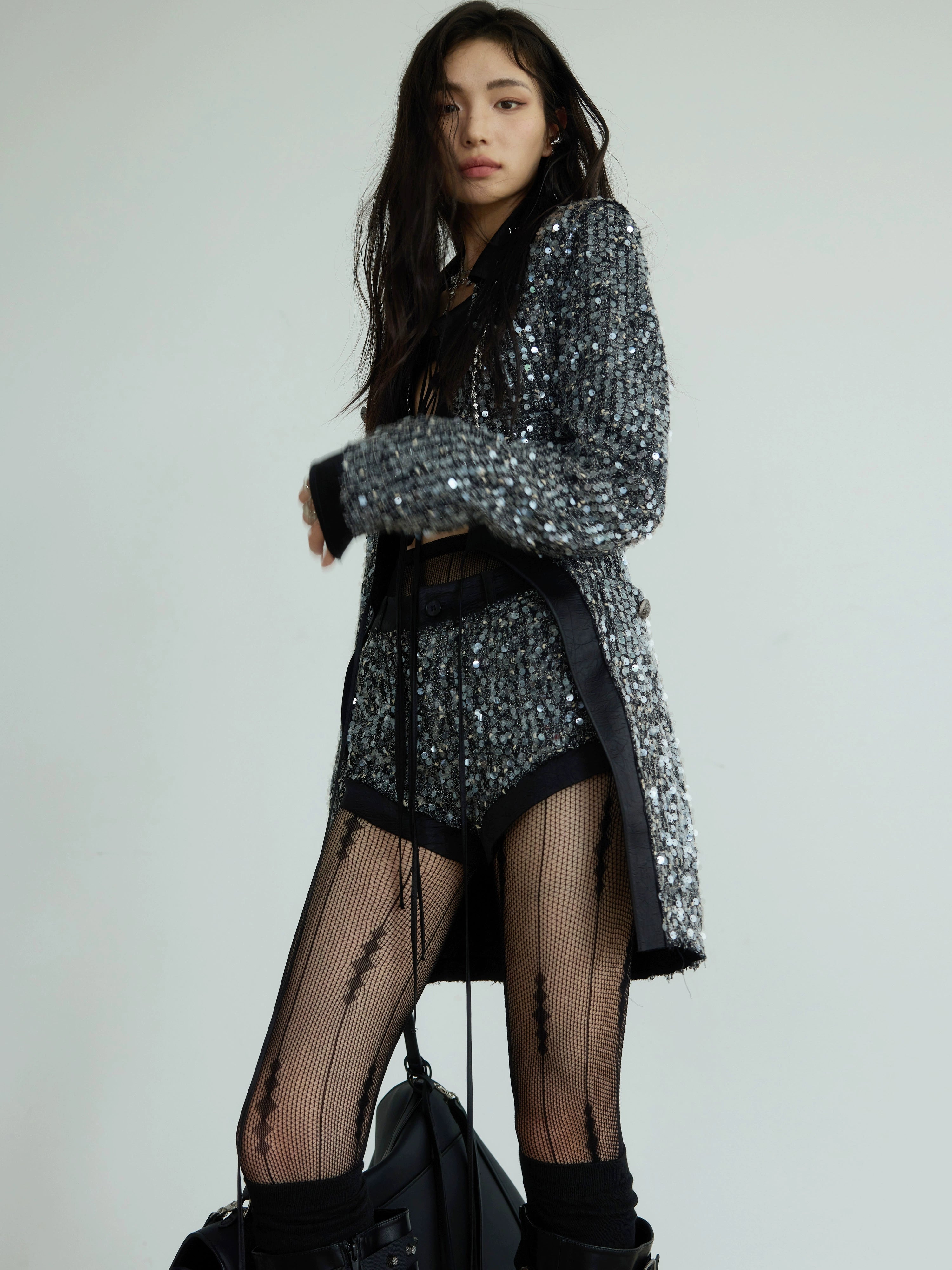 Sequin Blazer and Shorts Setup