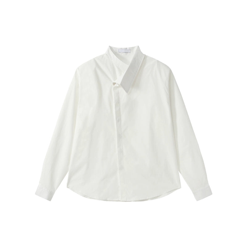Asymmetric Collar Dress Shirt