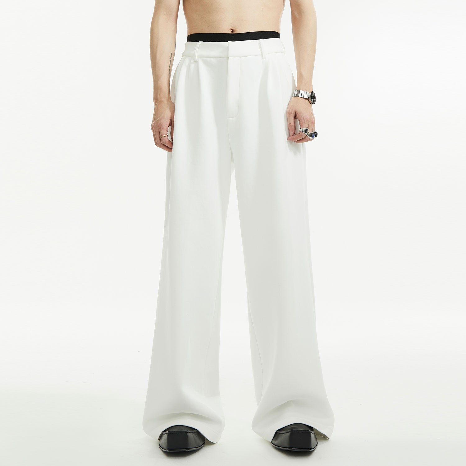 Glitter Wide-Leg Pants