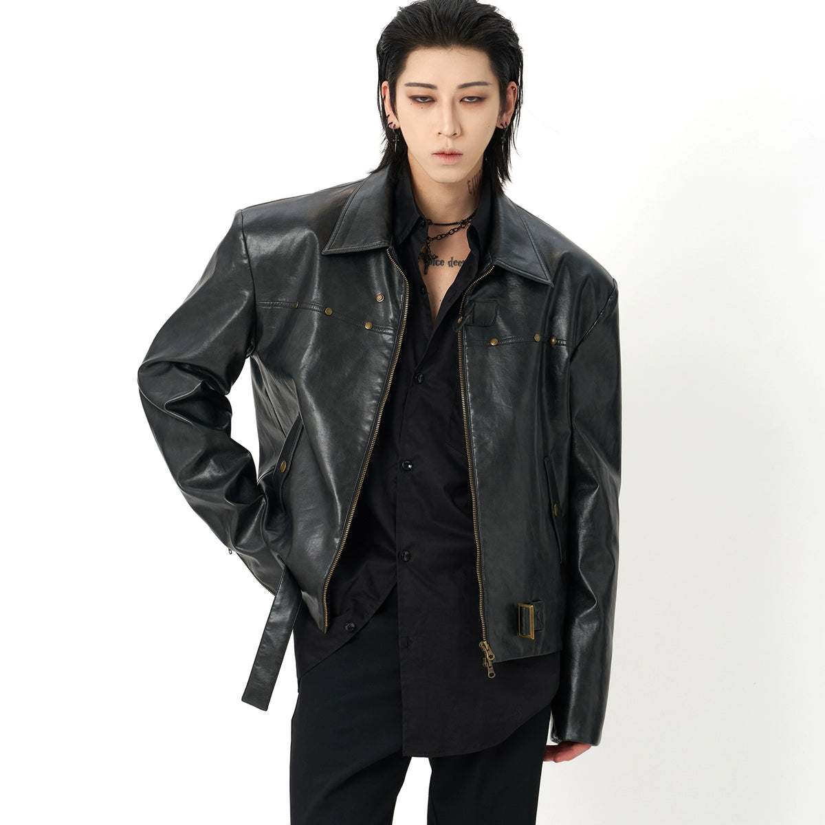 Raven Edge Moto Leather Jacket | Chiclara