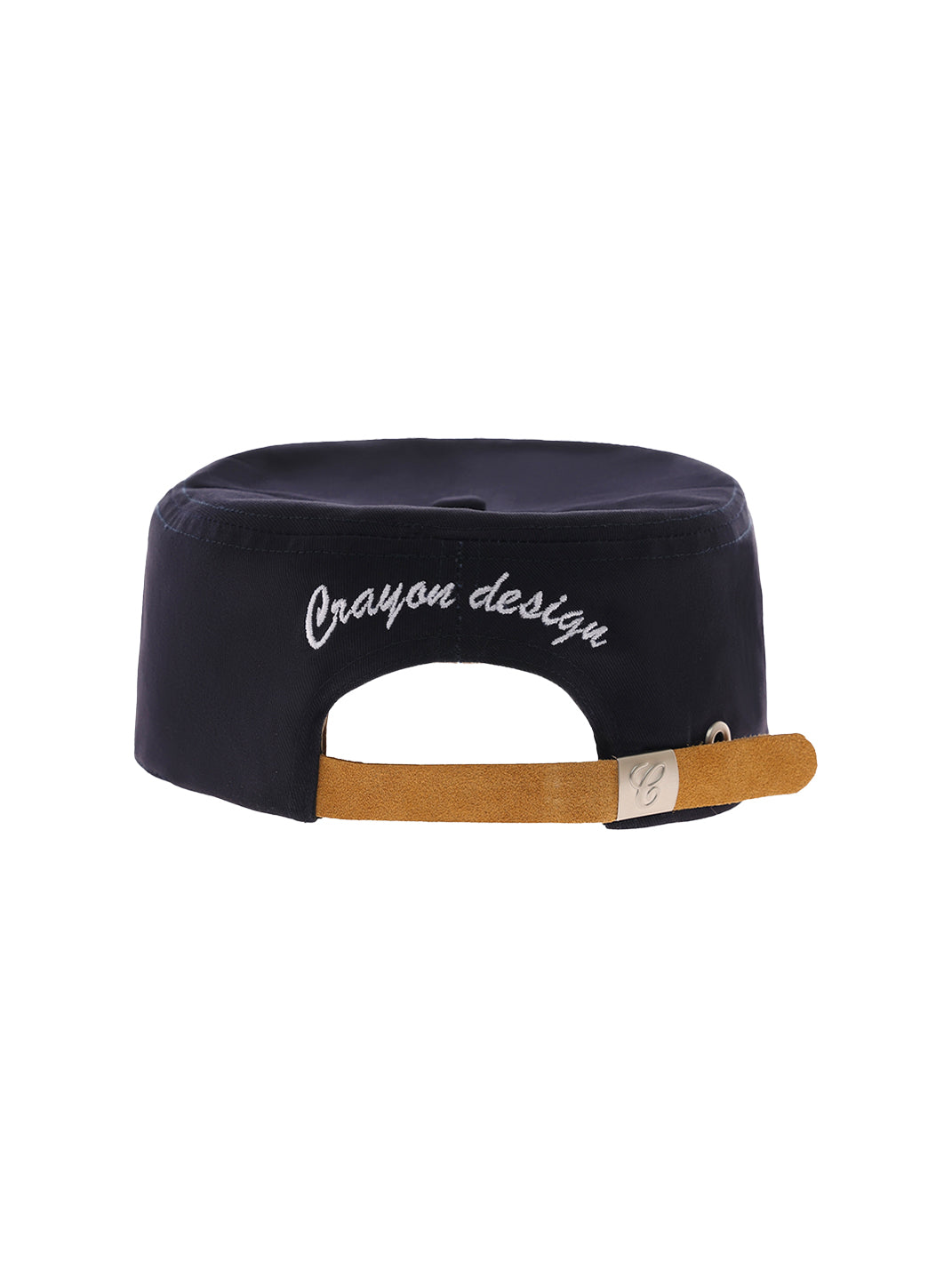 C-Embroidered Flat-Crown Cap - Deep Blue - Rear strap detail - view 5