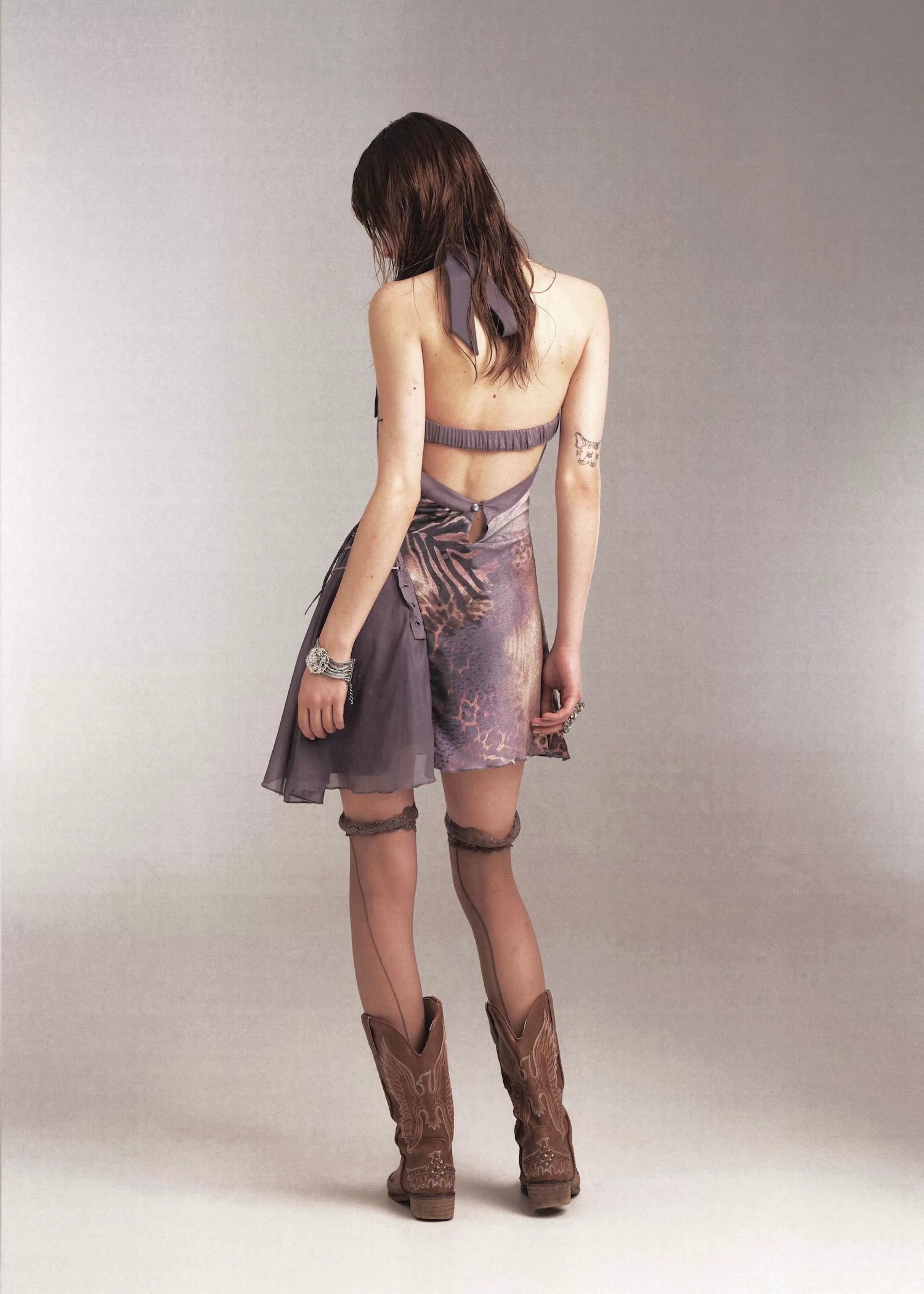 Savanna Mirage Halter Slip Dress