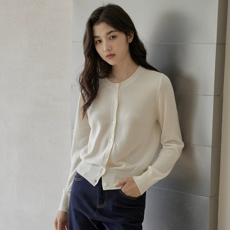 Classic Grey Button Up Cardigan