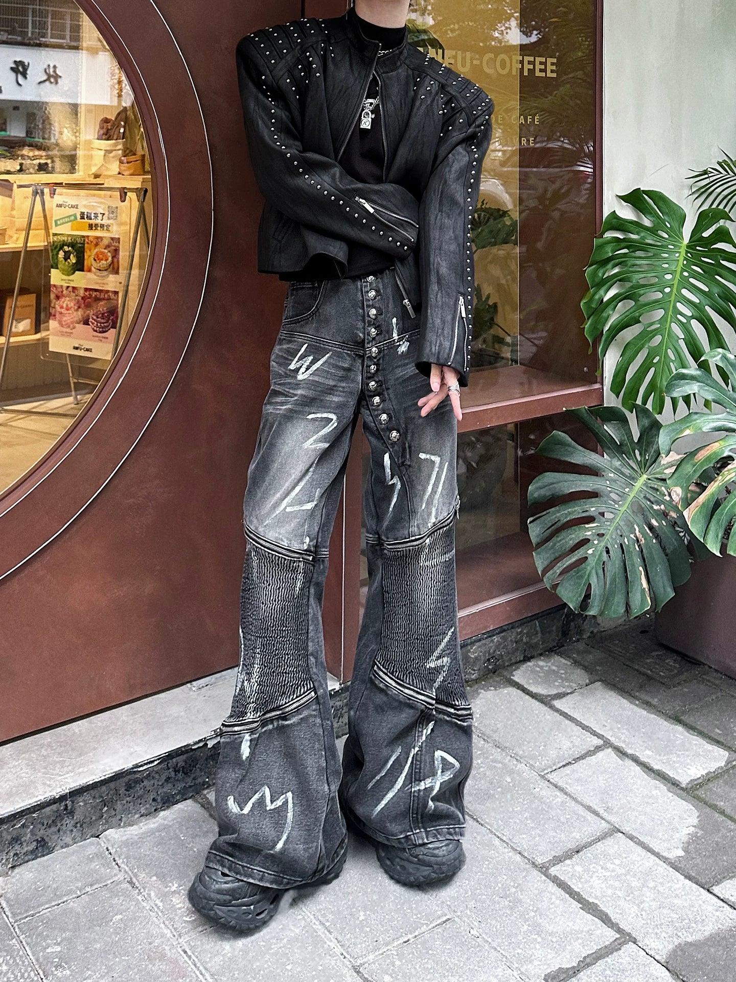 Glyphstorm Warp Stitch Flare Jeans