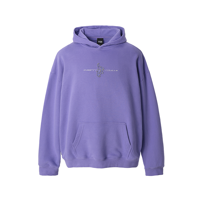 Embroidered Beaded Logo Hoodie - chiclara