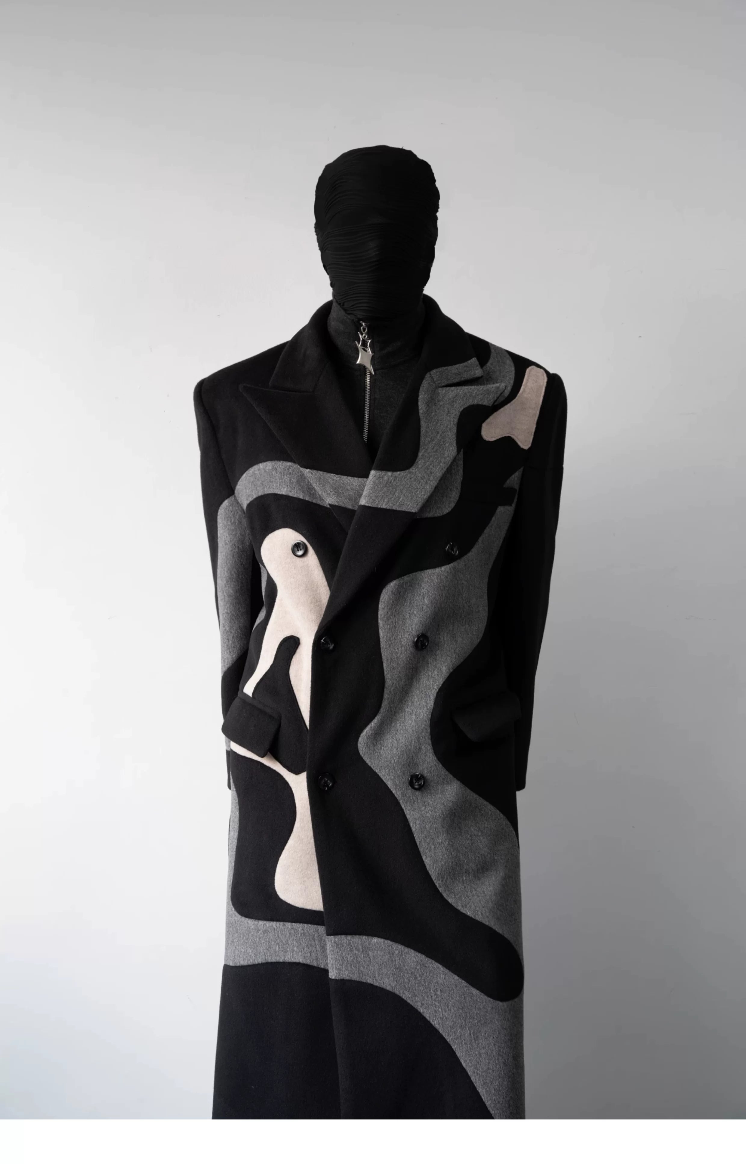 Desert Mirage Sculpted Wool Overcoat