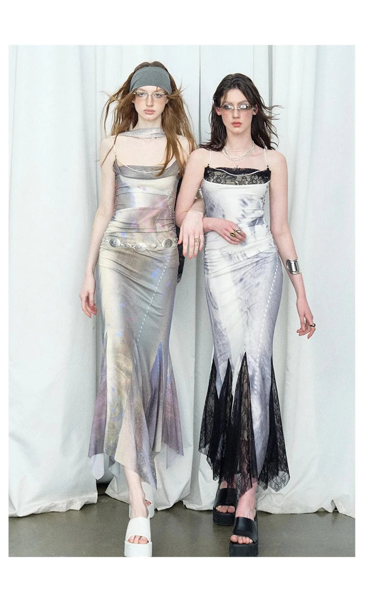 Of Akiva Two-Tone Mermaid Gown