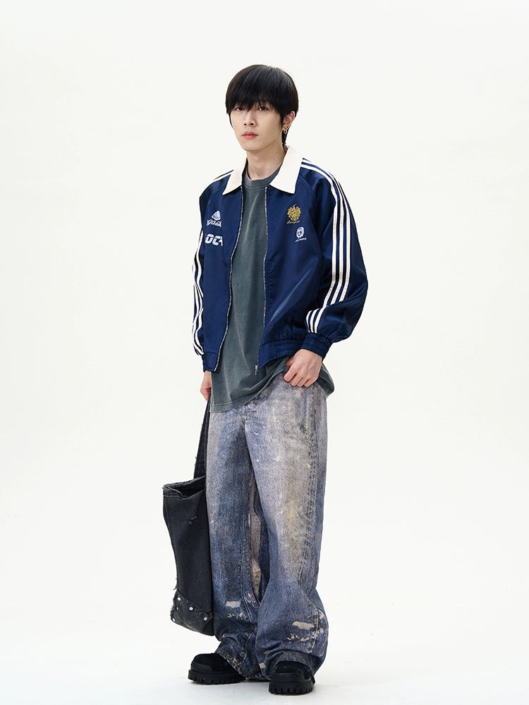 Indigo Splash Grunge Jeans