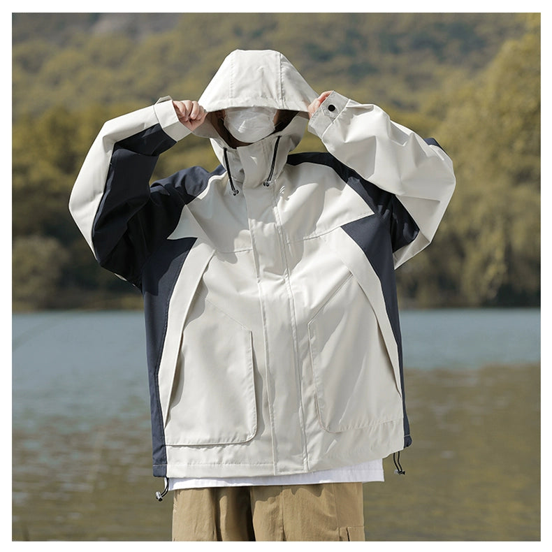 Colorblock Windproof Outdoor Jacket