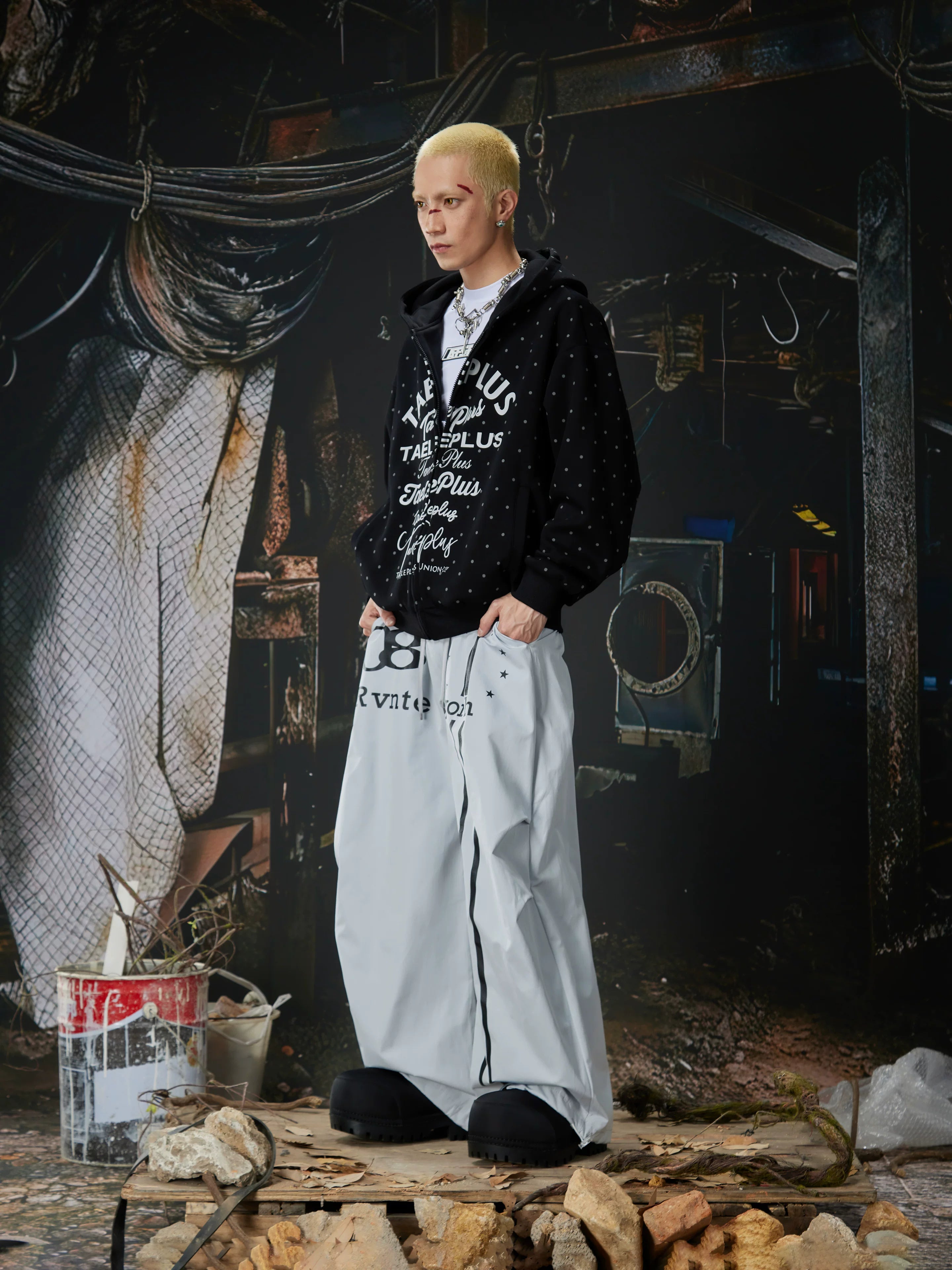 Rally Astro‑Stripe Track Pants