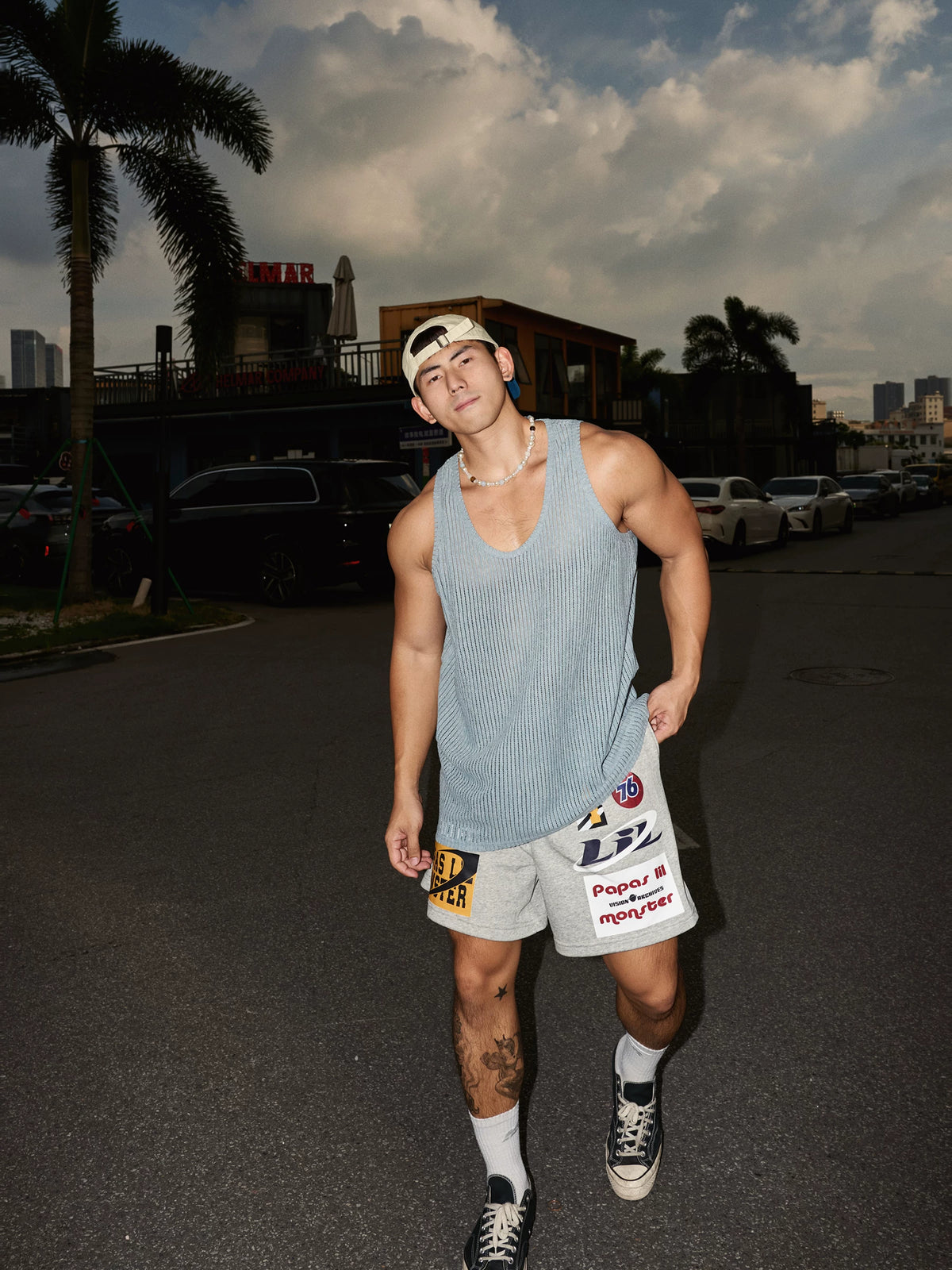 Skyline Open-Knit Relaxed Tank Top
