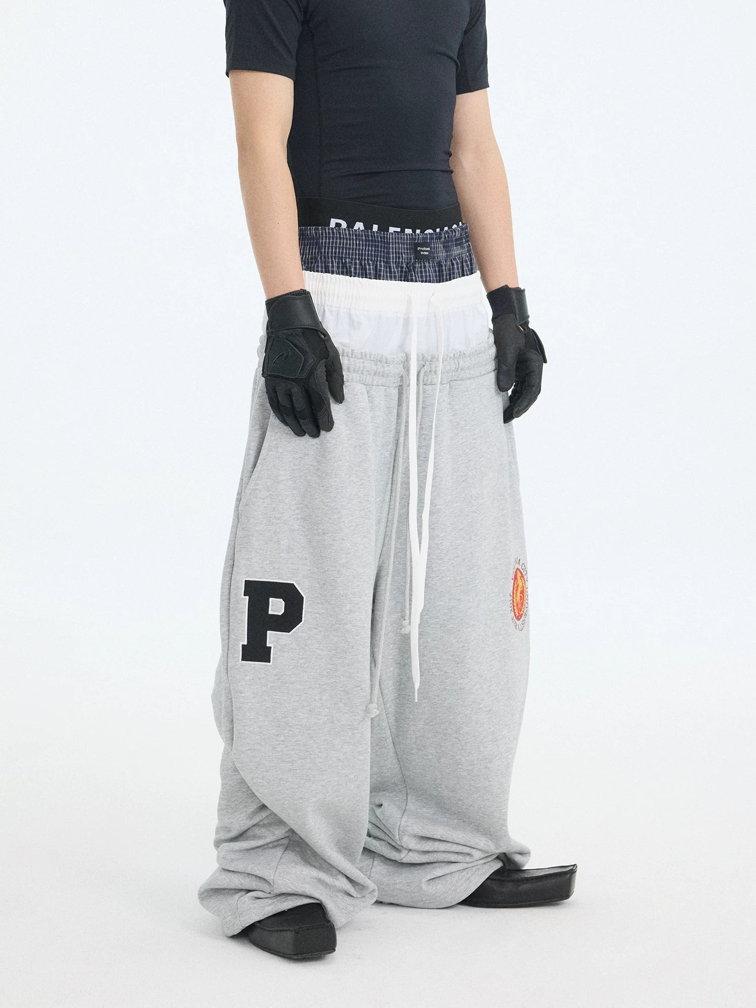 Protocol Double-Waist Stadium Sweatpants