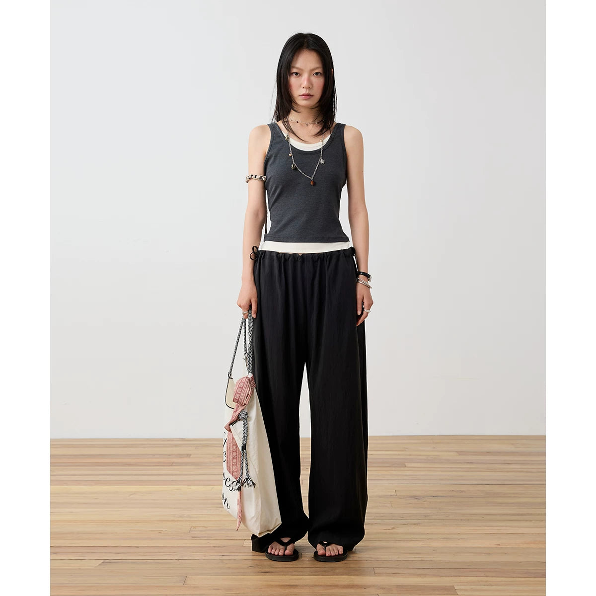 Layered Scoop Neck Fitted Tank Top