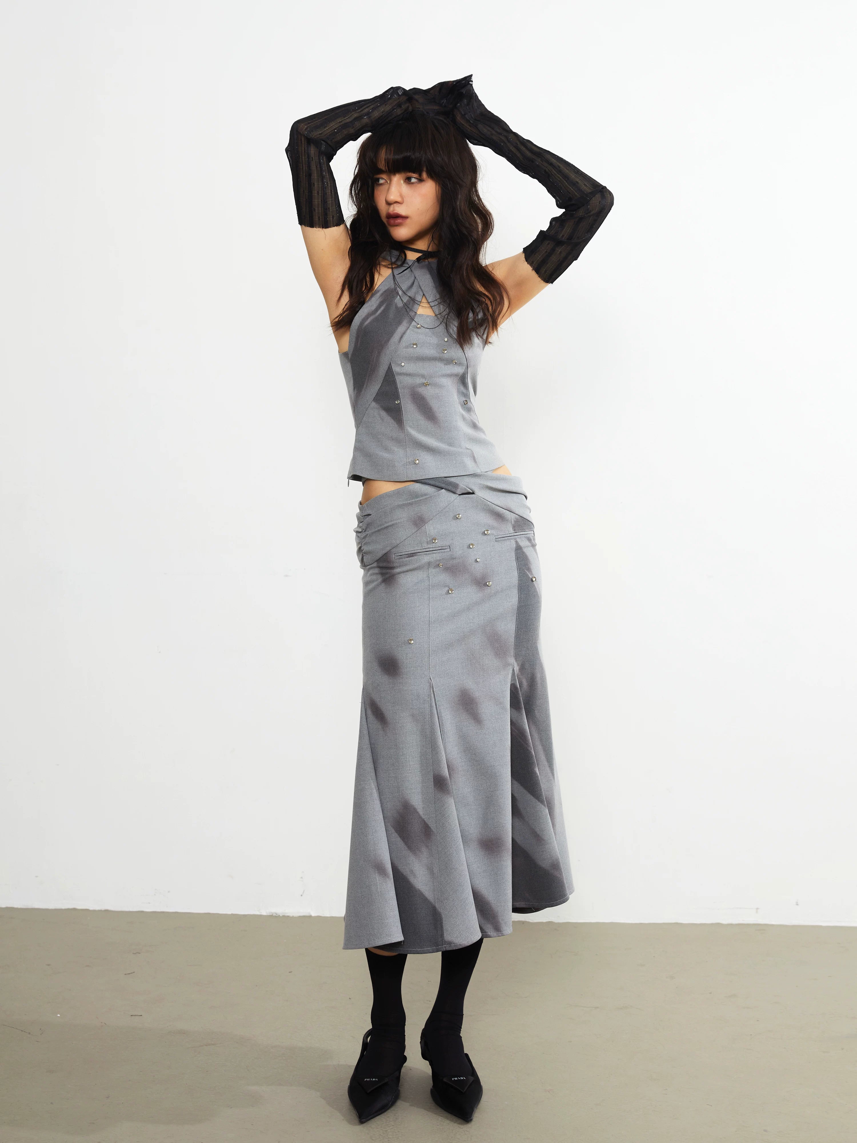 Misttwist Embellished Midi Skirt