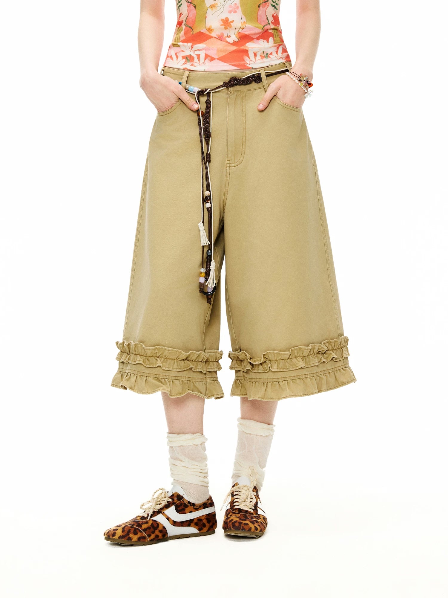 Playground Poet Ruffle Hem Culottes
