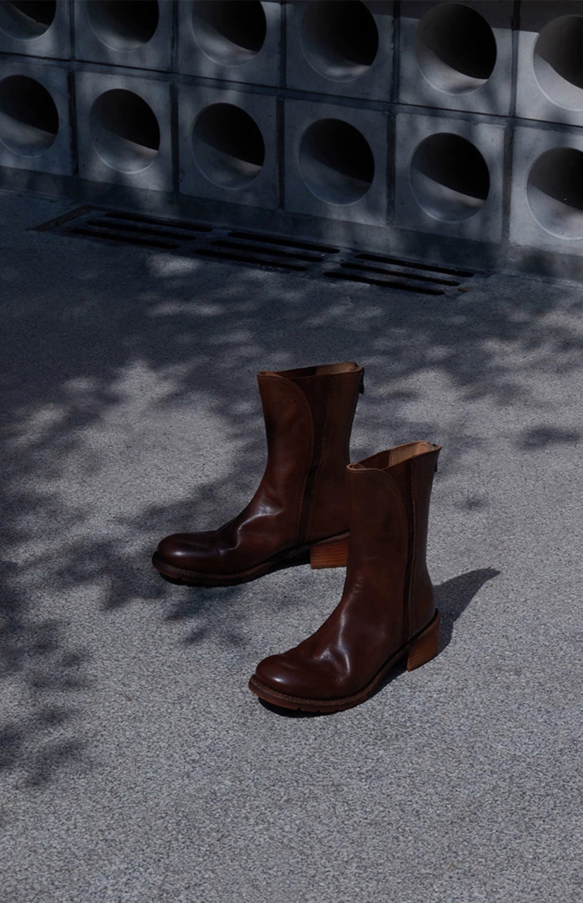 Leather Mid-Calf Boots