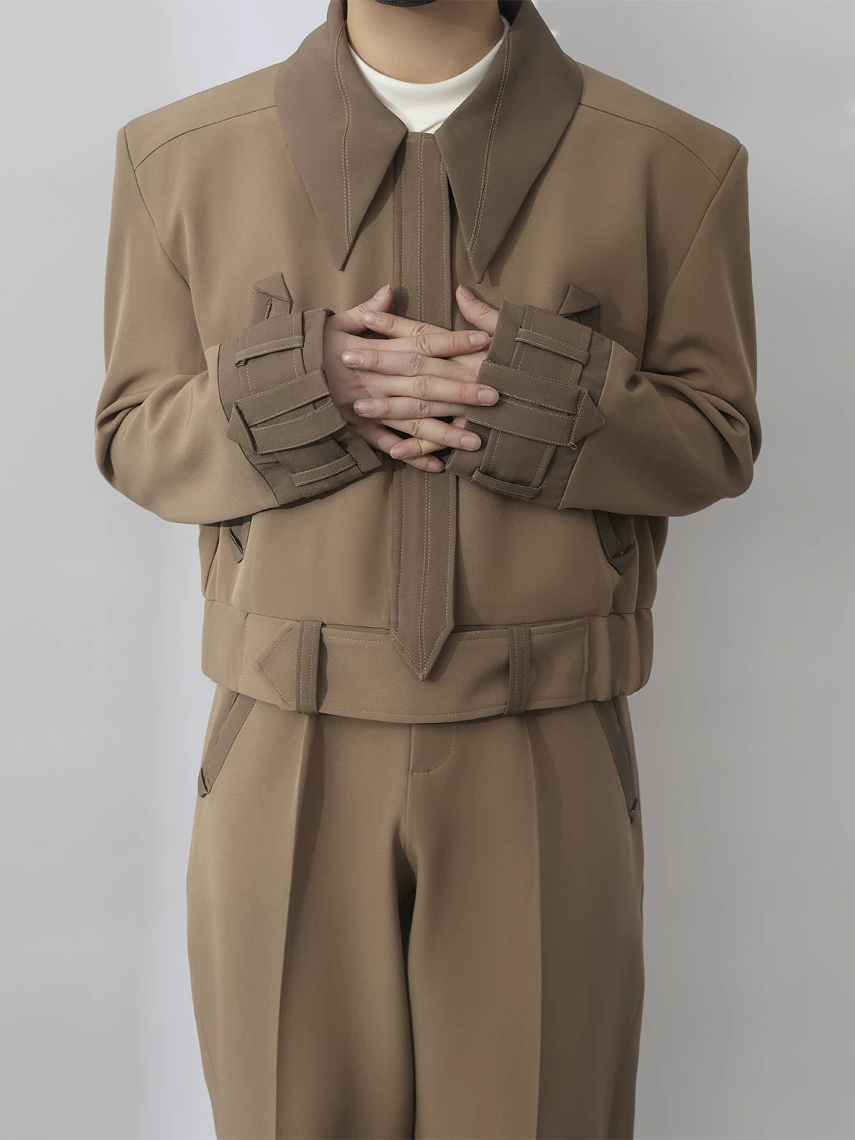 Saddle Crest Structured Belted Jacket