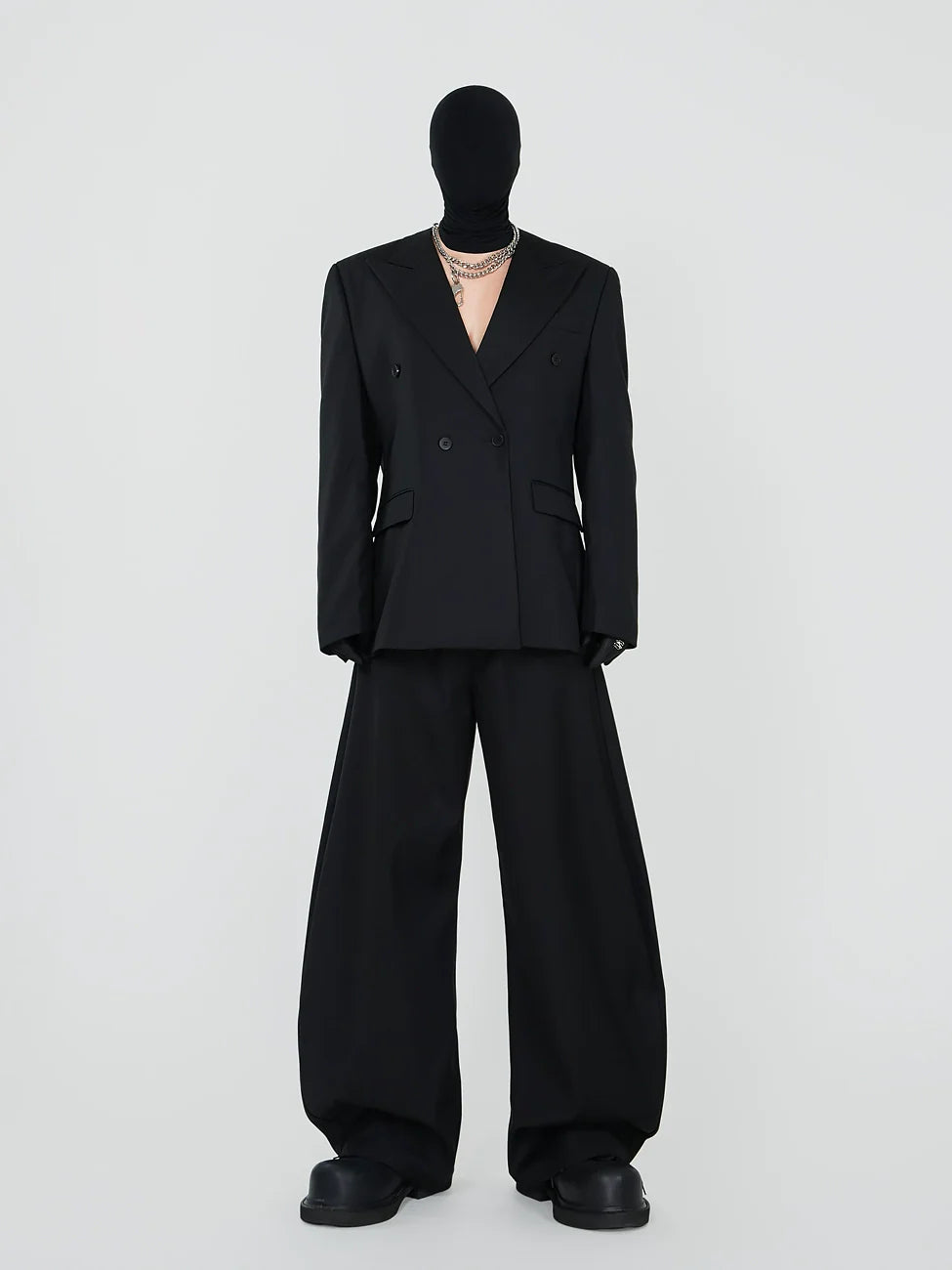 Monolith Draped Double Blazer and Pants Setup