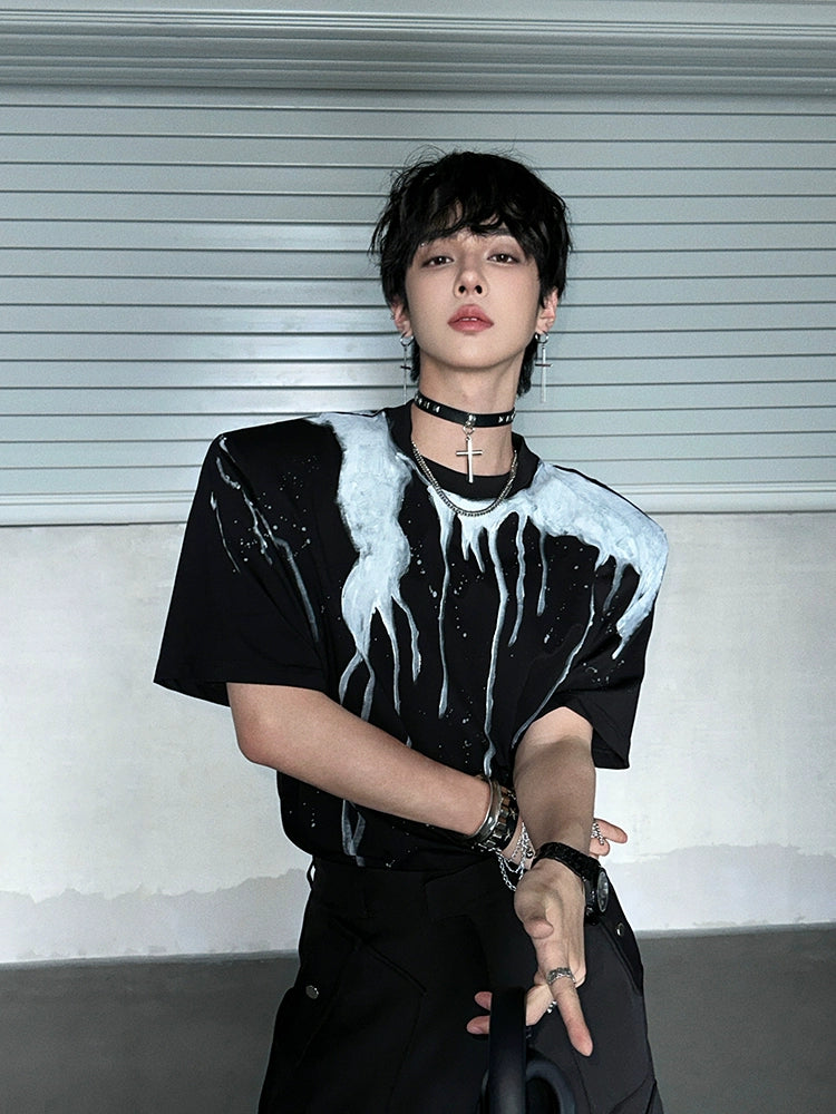 Drip Print Oversized T-Shirt