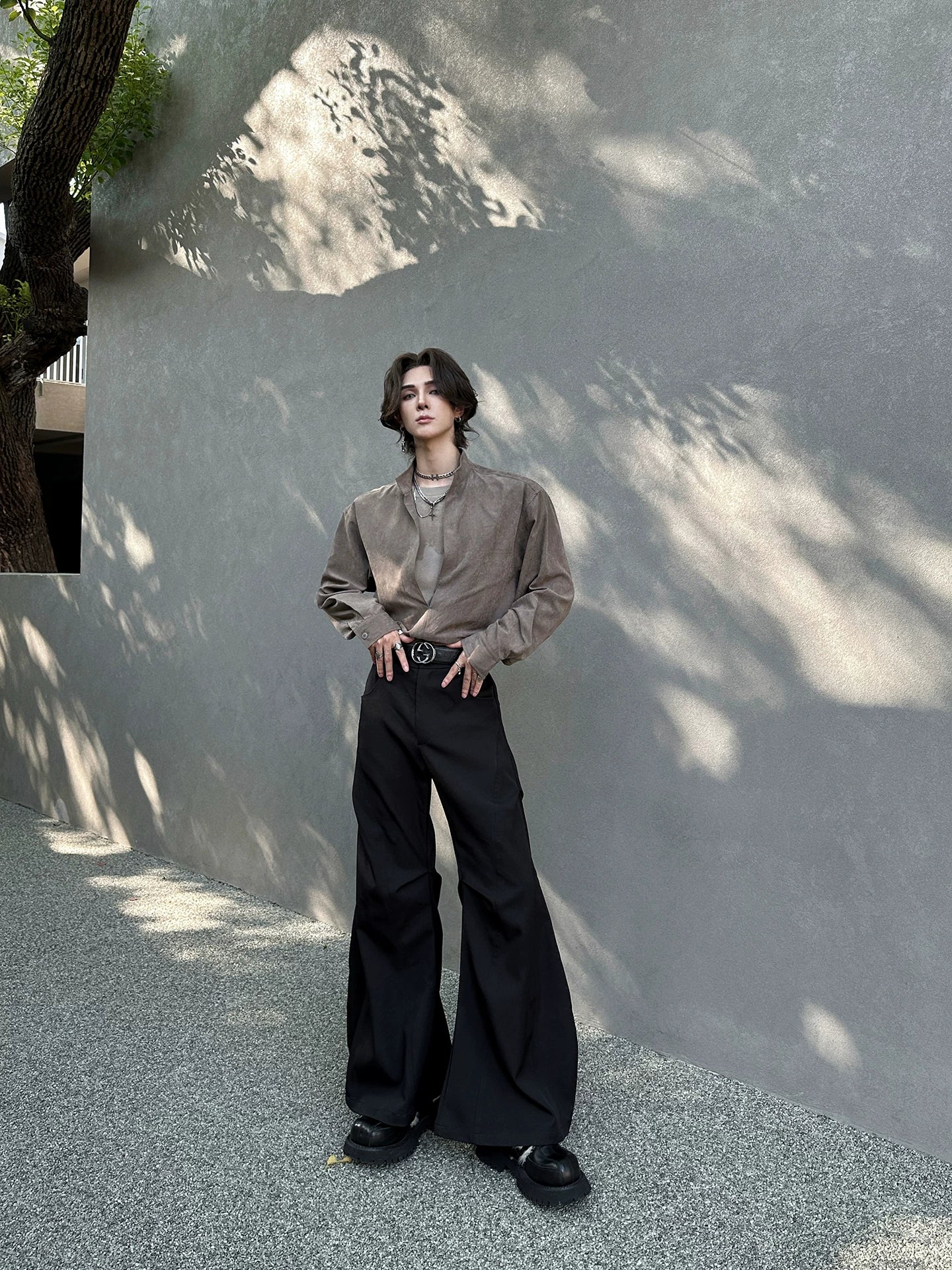 Ash Eclipse Cutout Layered Shirt