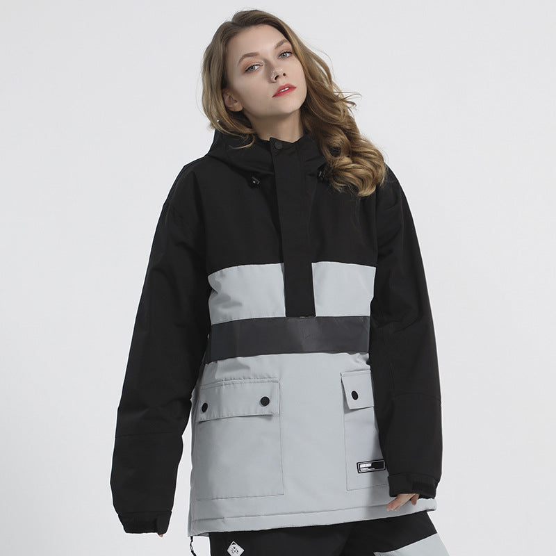 Two-Tone Colorblock Snow Anorak