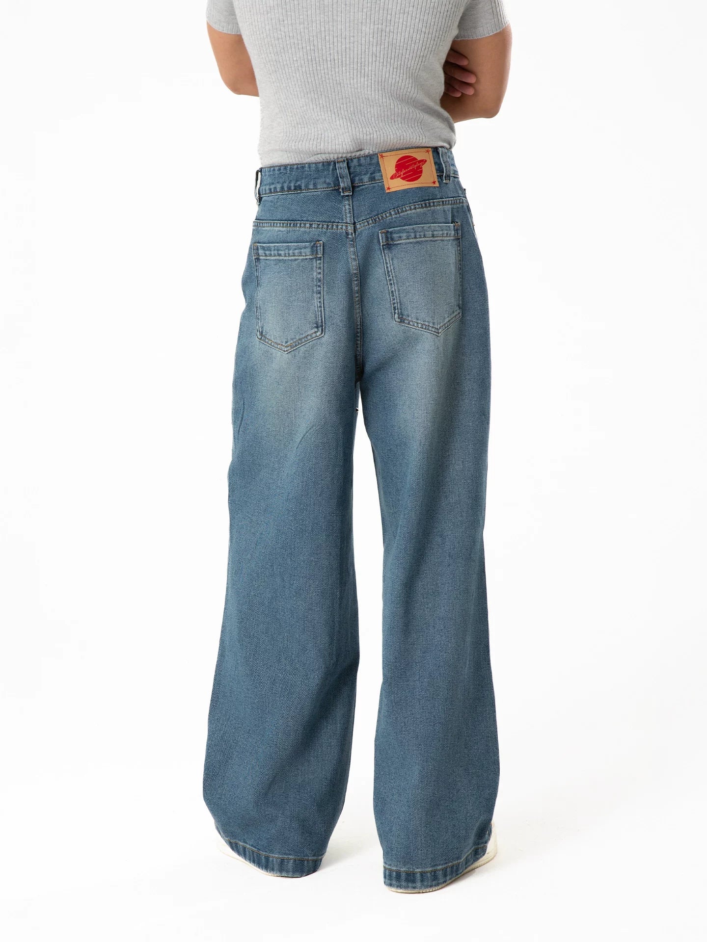 Galaxy Scatter Stud Wide-Leg Jeans