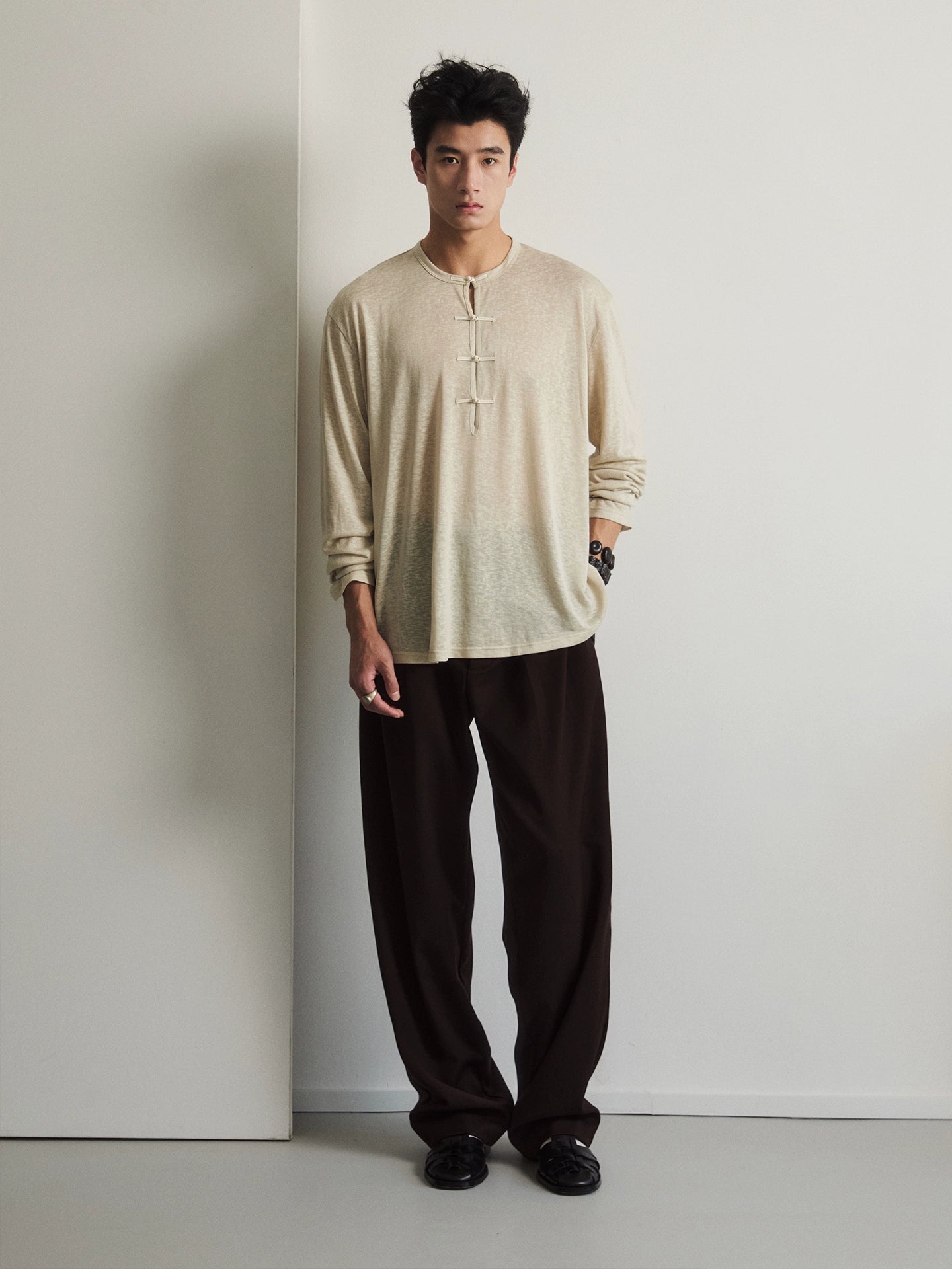 InkLatch Drape Henley Tee