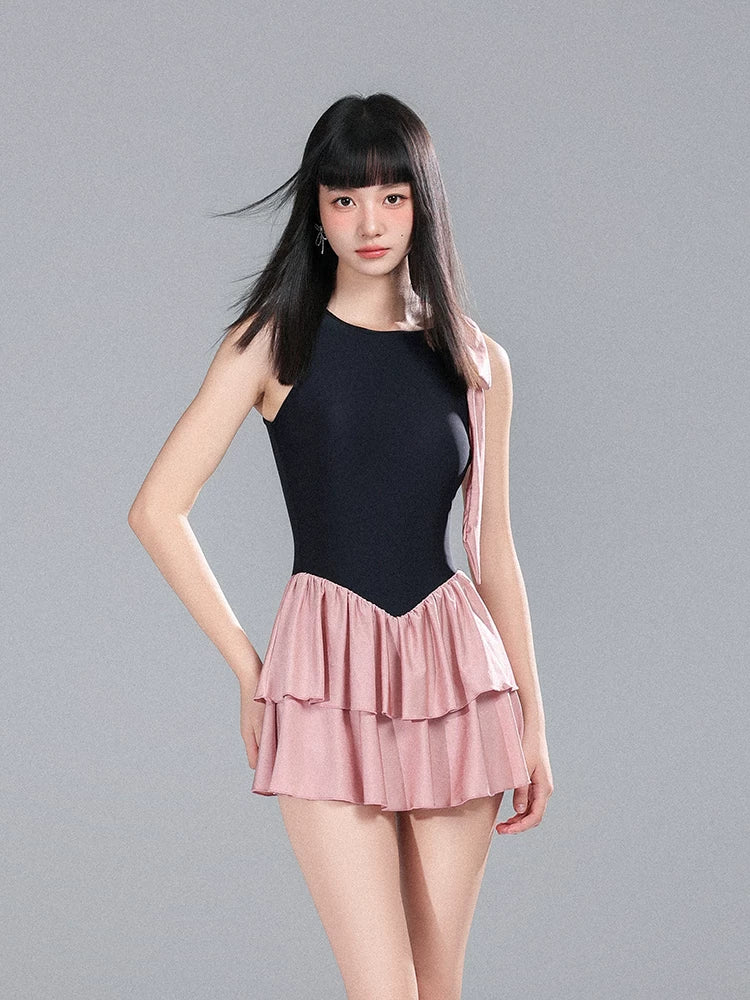 Blush Ballet Ruffle Skirted Swimsuit