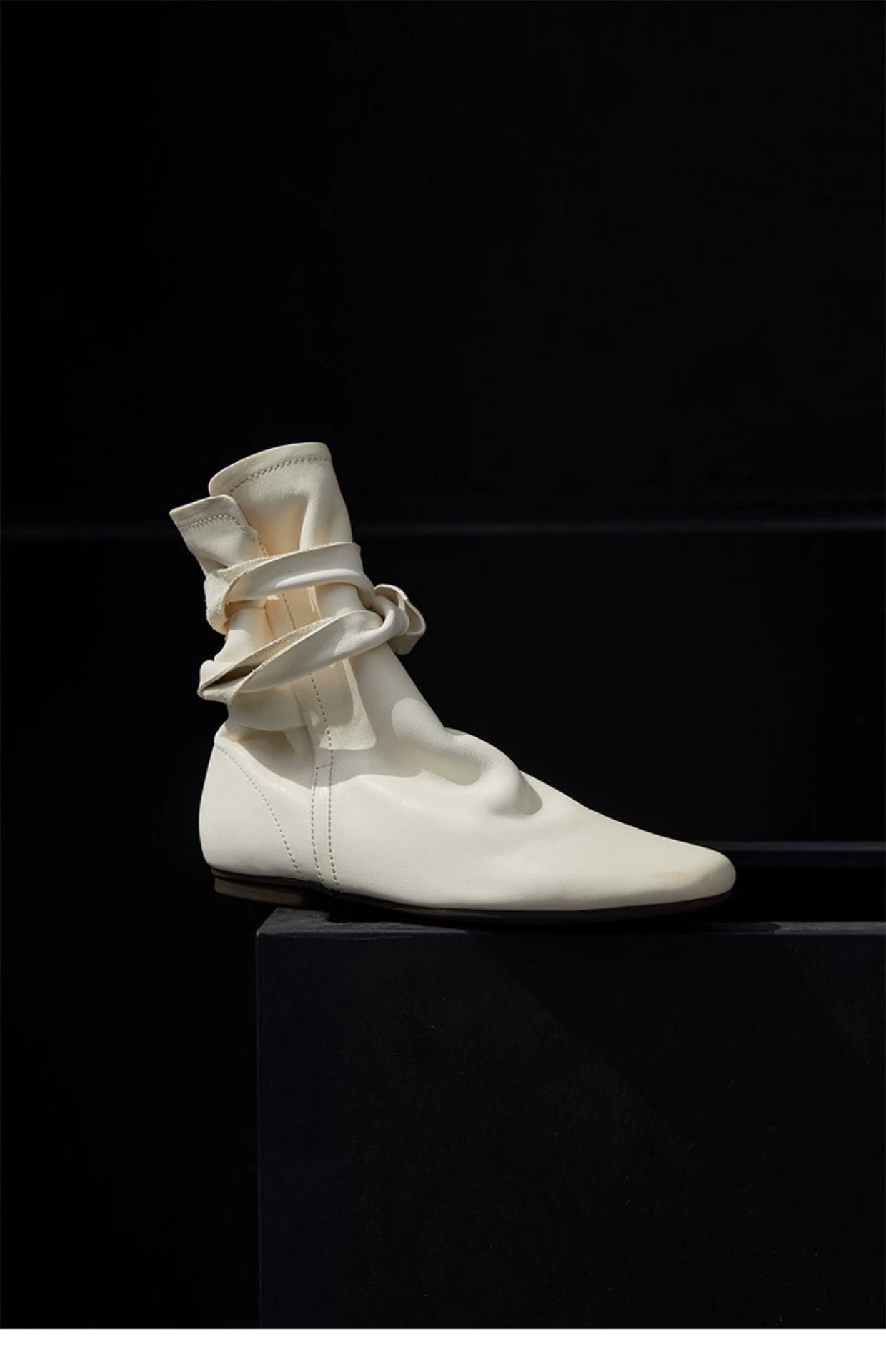 Pointed Toe Buckle Ankle Boots