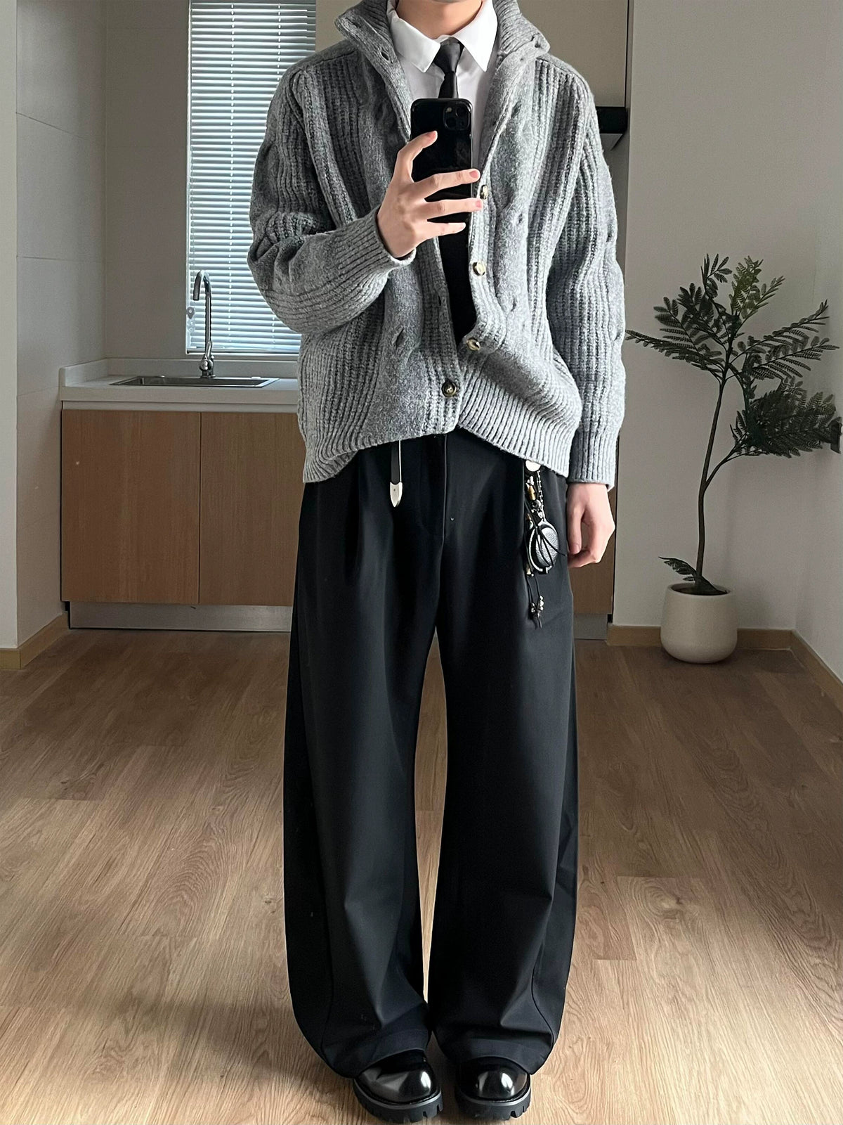 Alden Cable-Knit Button Cardigan