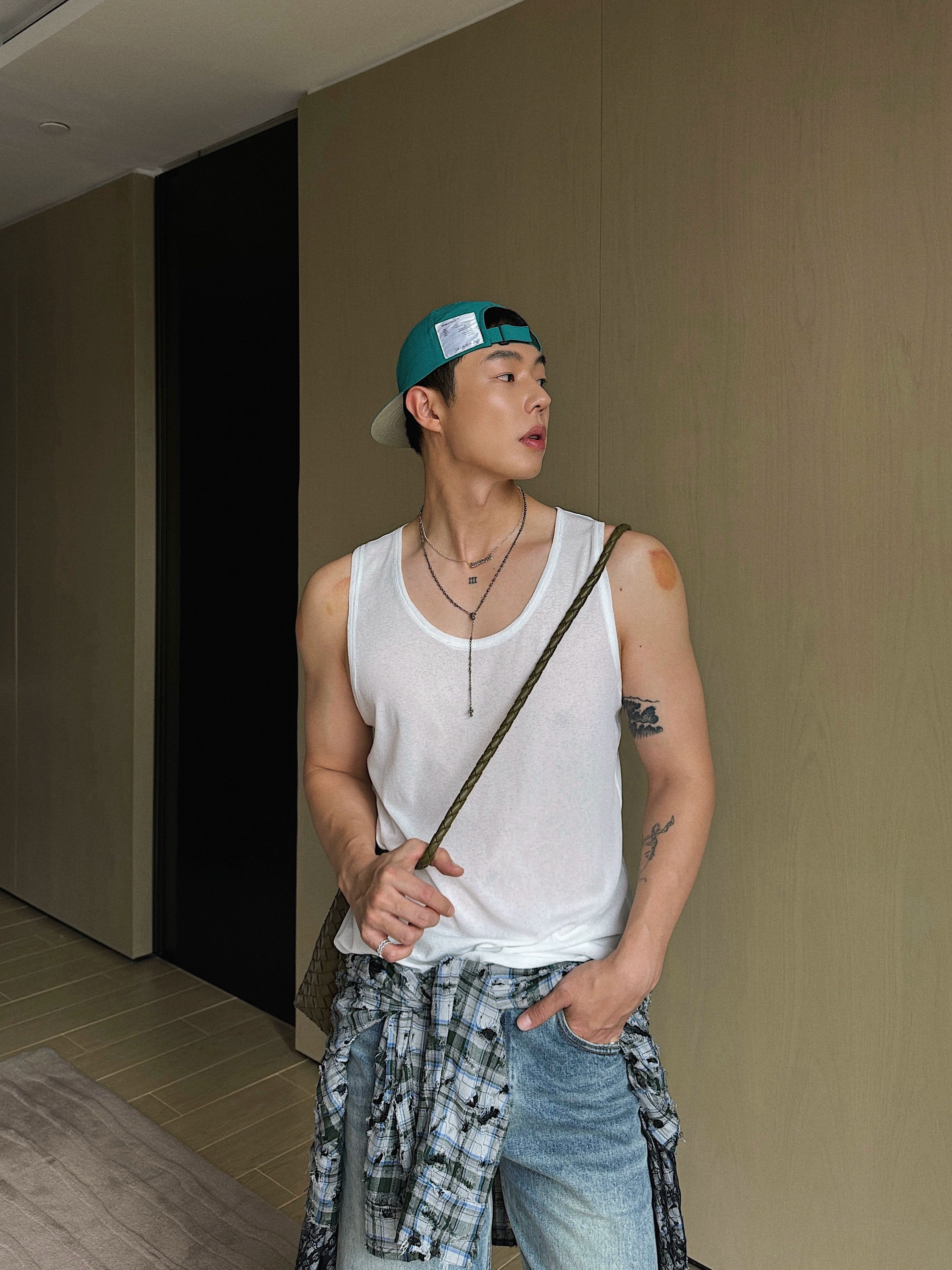 White Cotton Basic Tank Top Singlet