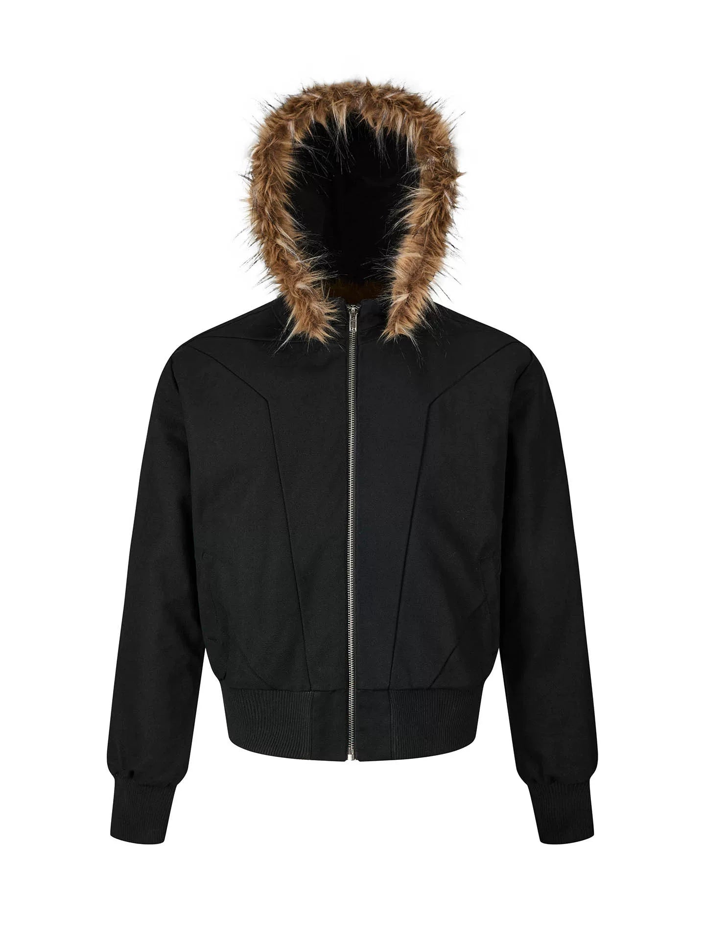 Furtrim Hood Bomber Jacket