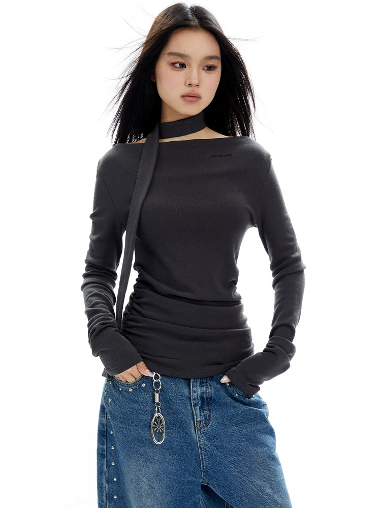 One-Shoulder Long Sleeved Top