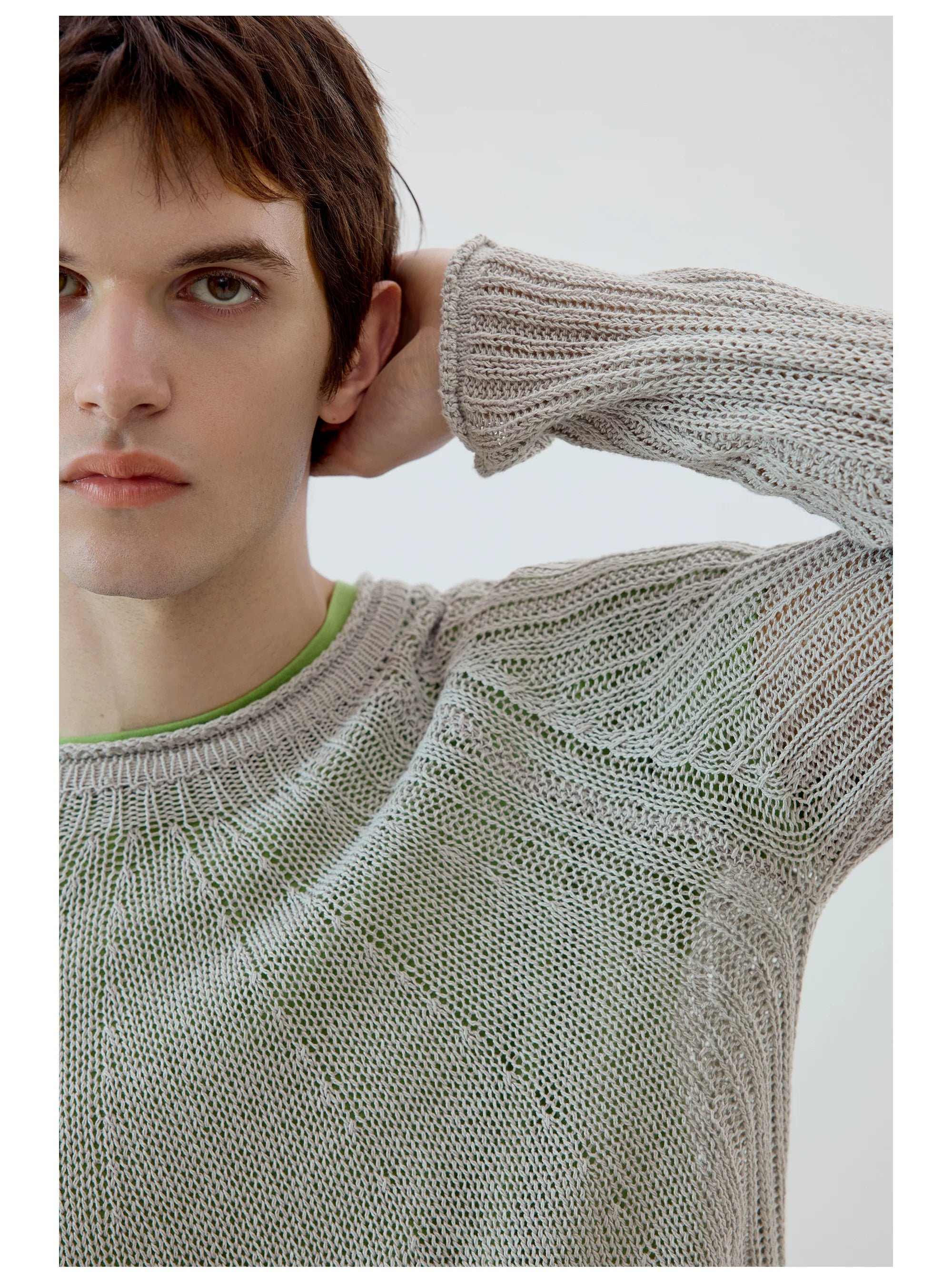 Sunmesh Sheer Knit Sweater
