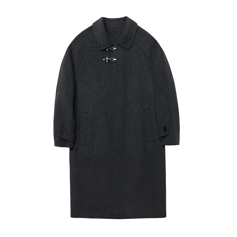 Wool Double-Faced Classic Balmacaan Coat