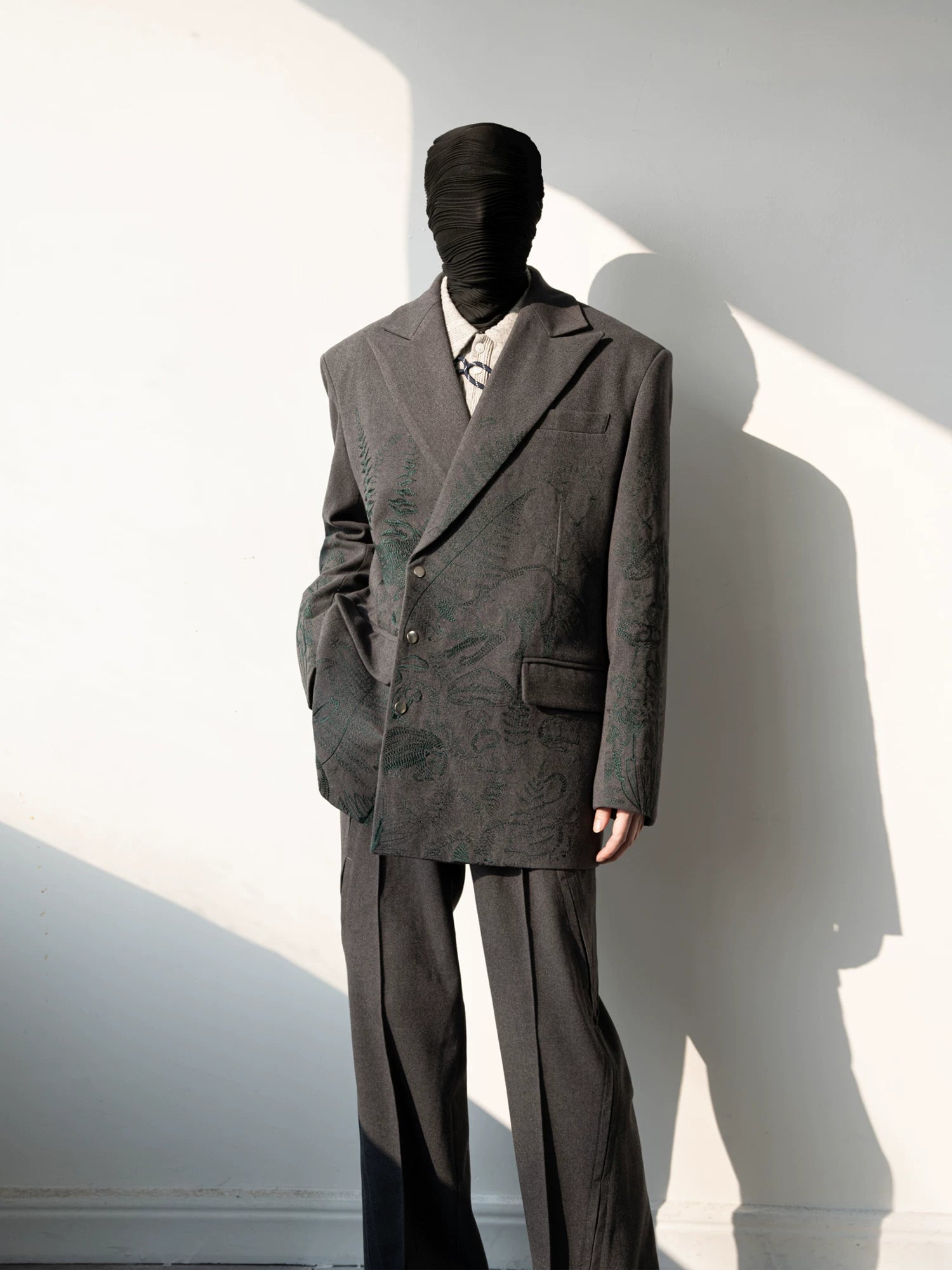 Verdant Etch Botanical Blazer