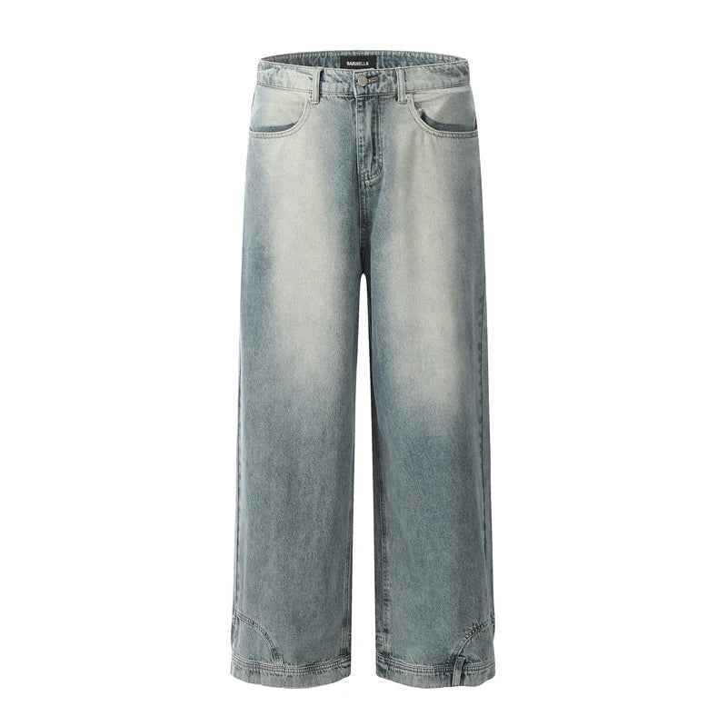 Light Wash Wide Leg Baggy Jeans