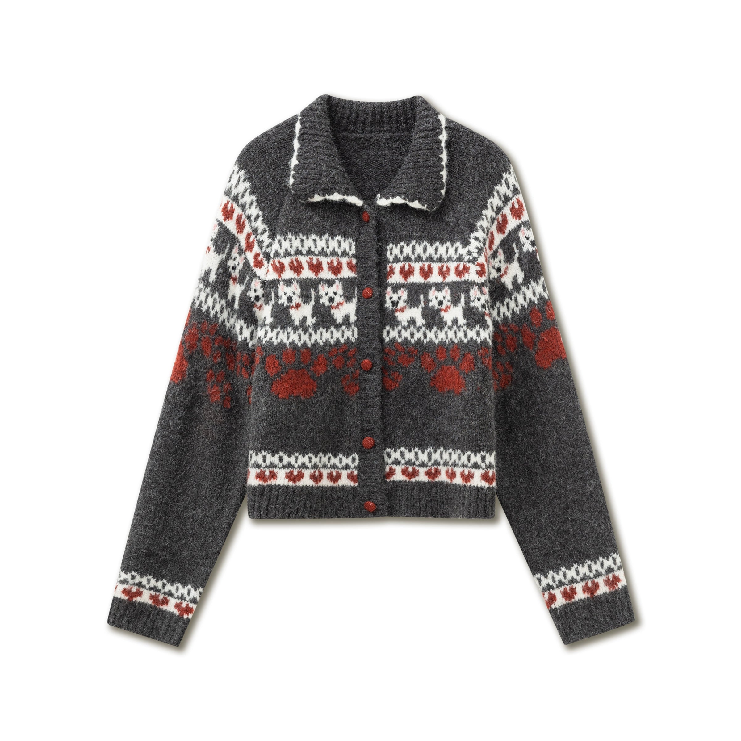 Fair Isle Knit Winter Sweater and Skirt Set