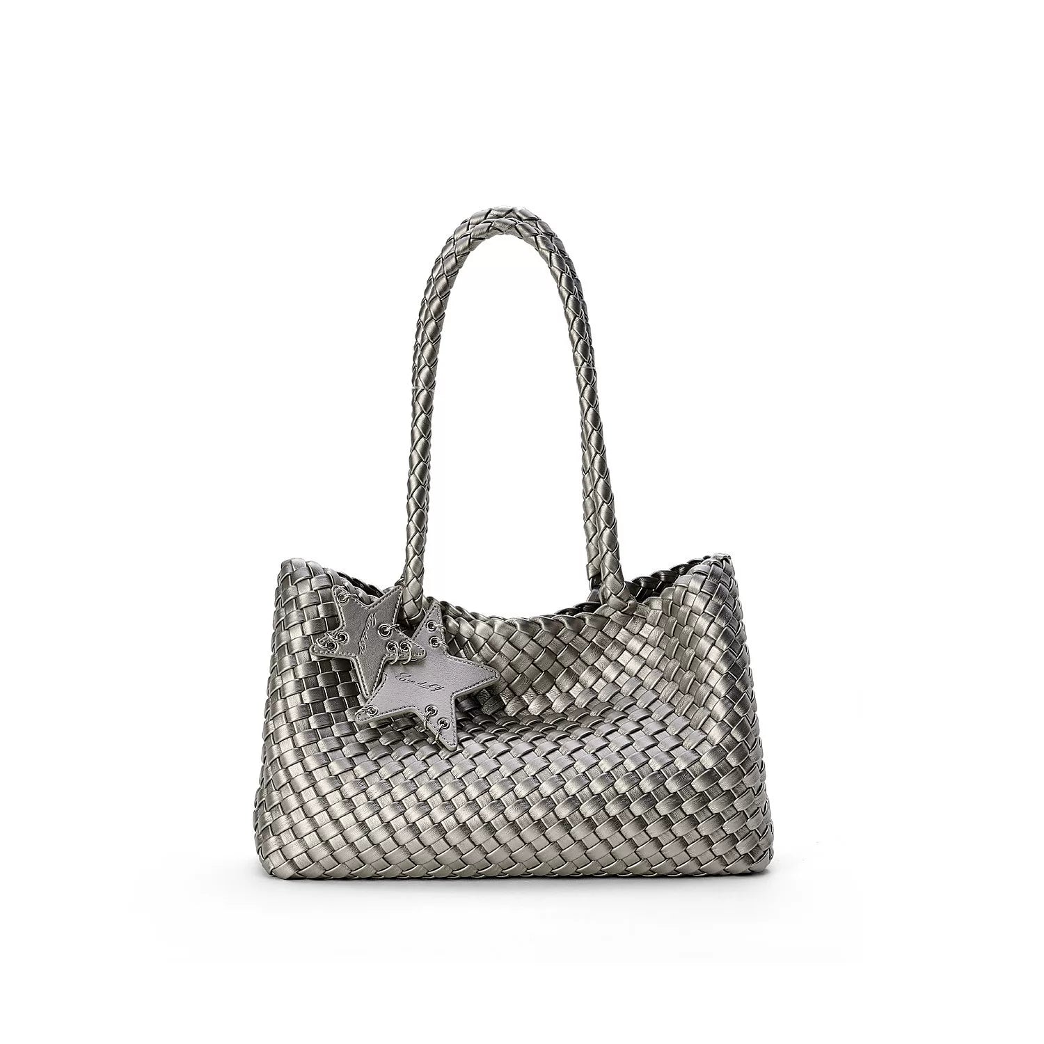 Metallic Woven East-West Tote - view 6