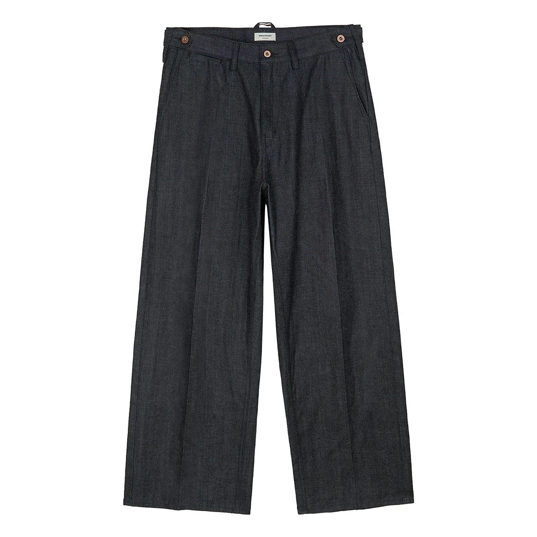 Selvedge Drift Wide-Leg Trousers